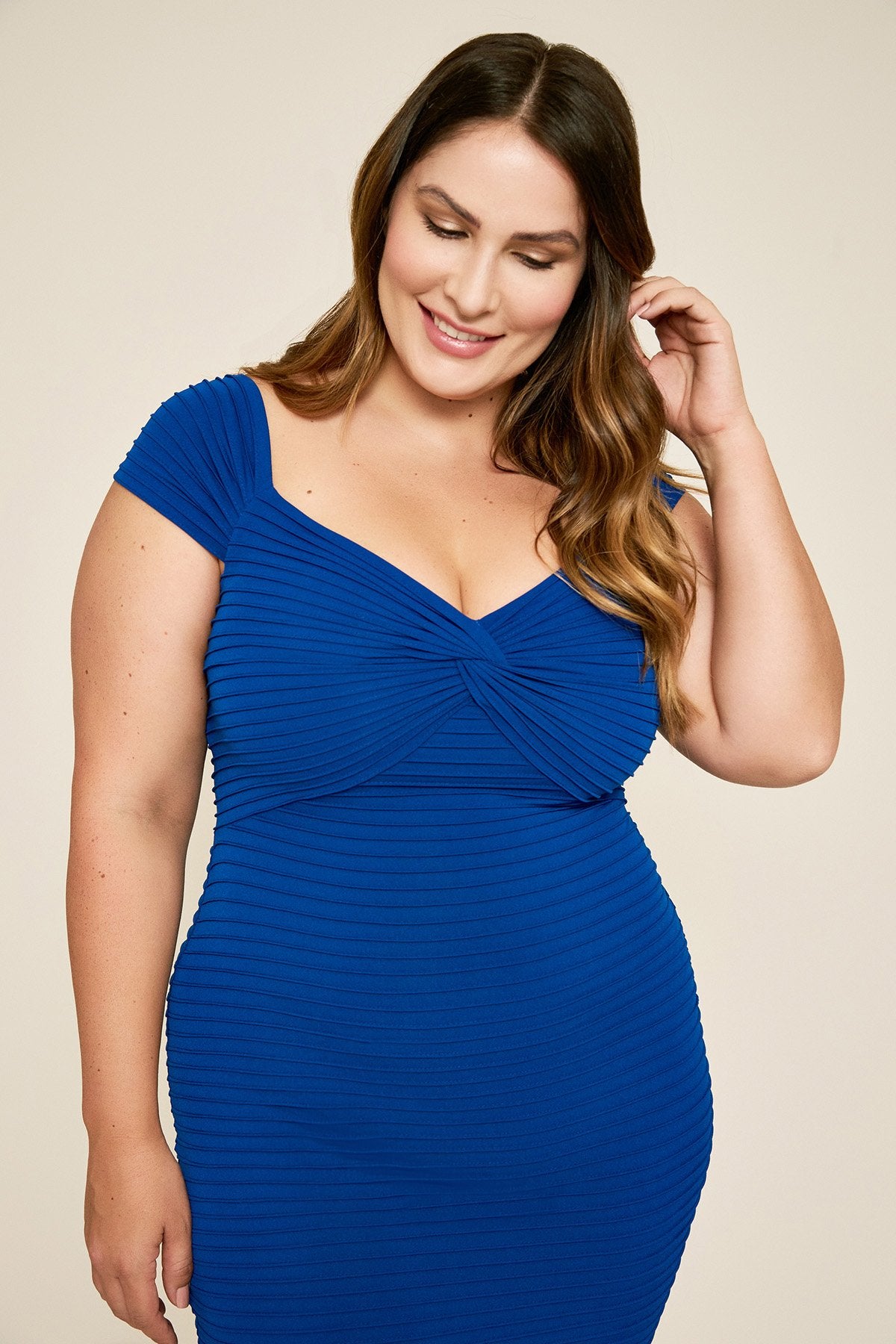 Tadashi Shoji - Cicero Pintuck Dress - PLUS SIZE