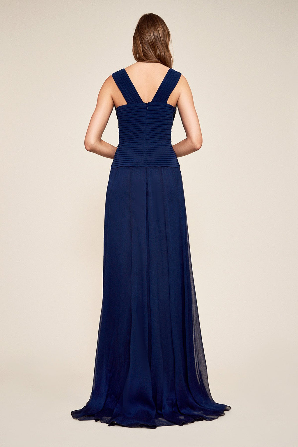 Marciana Sleeveless Pintuck Gown