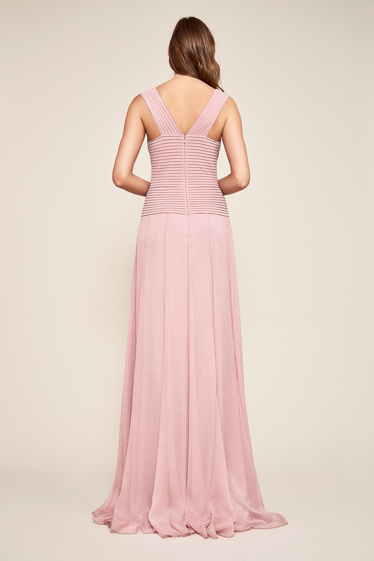 Marciana Sleeveless Pintuck Gown