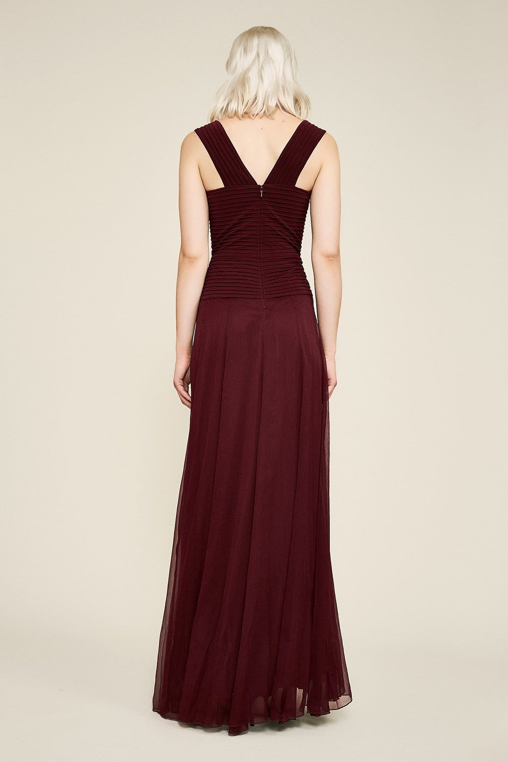 Marciana Sleeveless Pintuck Gown