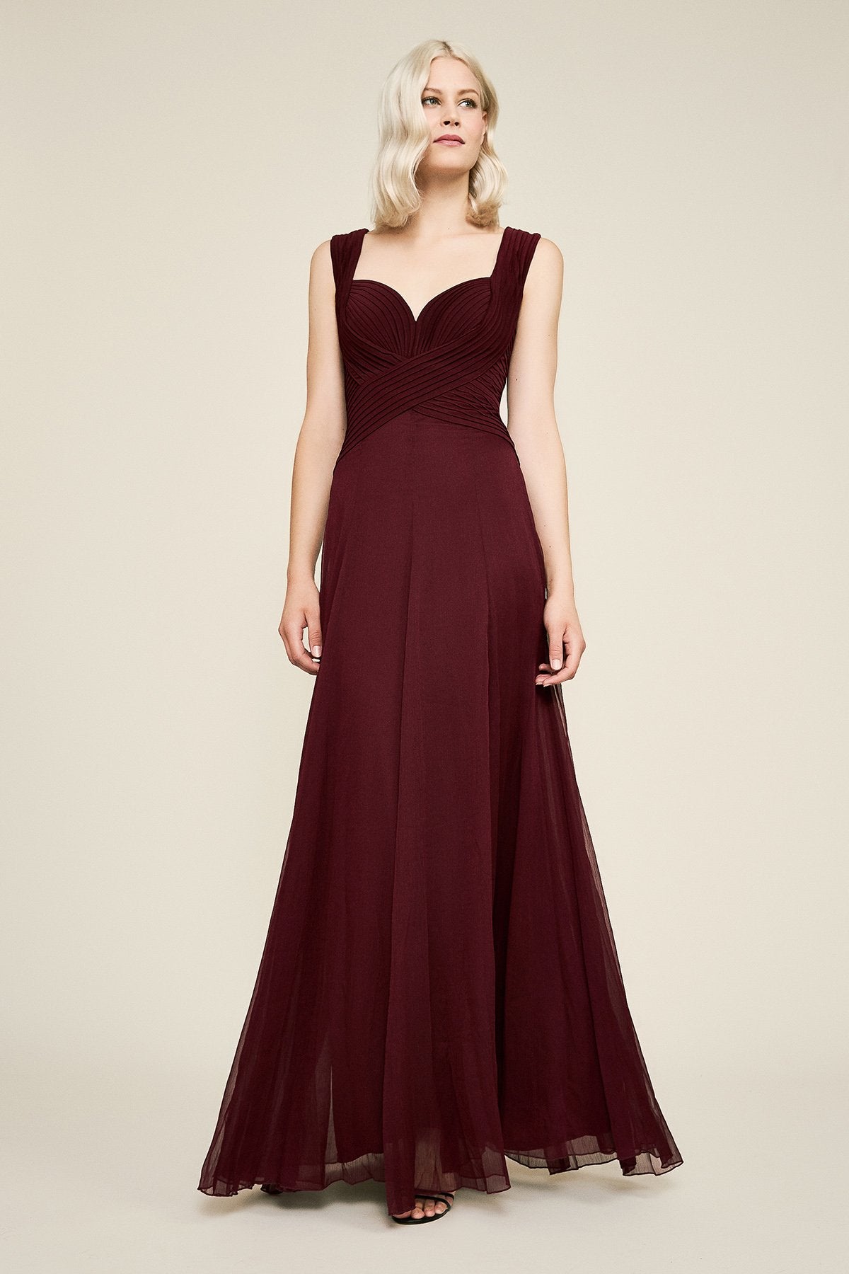 Marciana Sleeveless Pintuck Gown