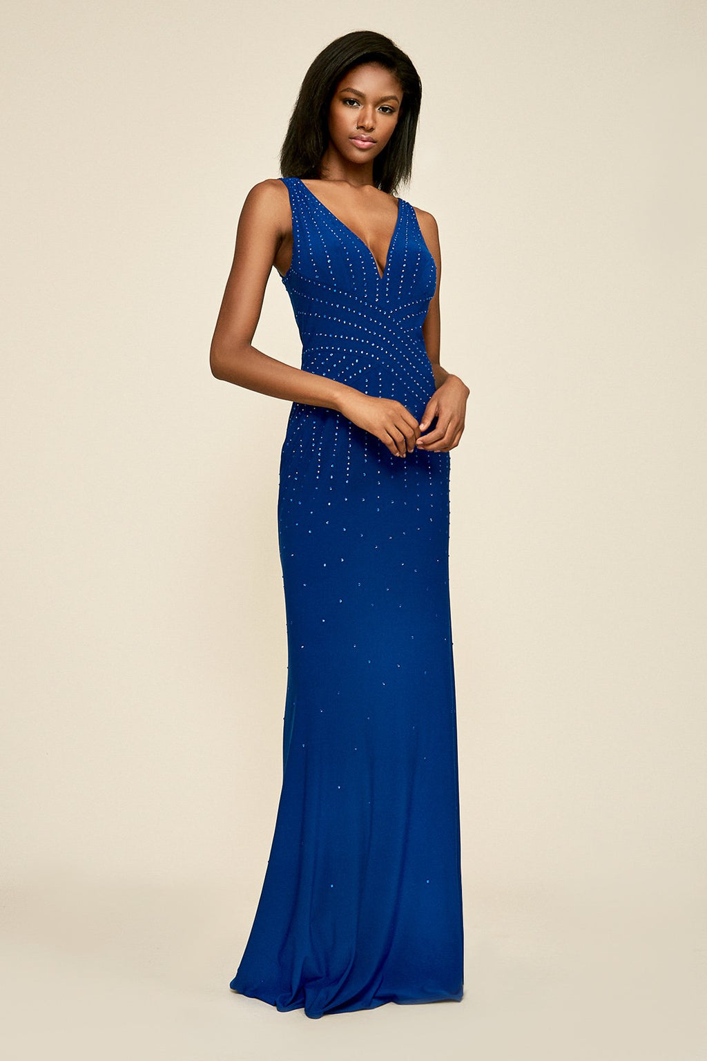Tadashi Shoji - Sertor Beaded Jersey Gown