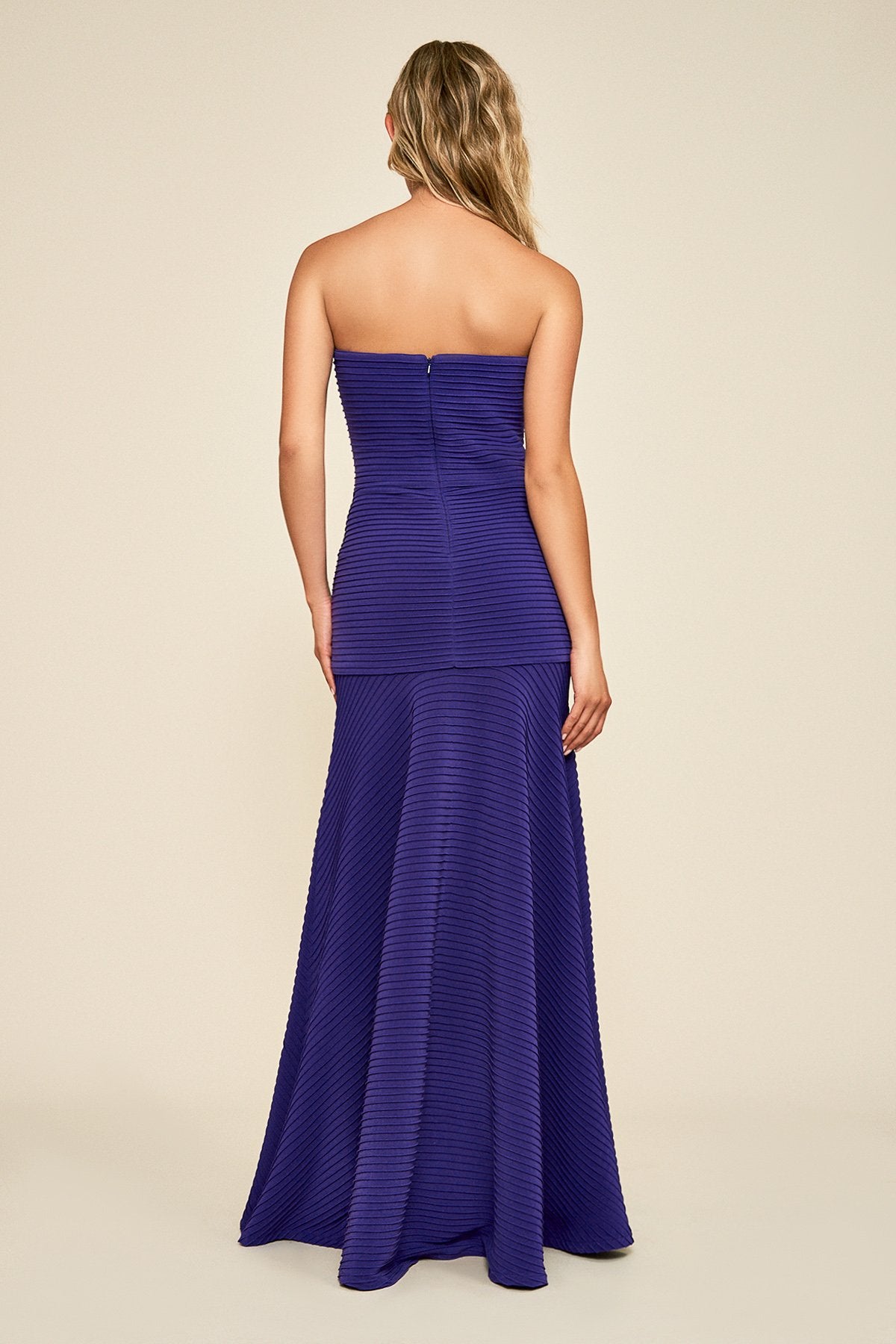 Tadashi Shoji - Jovian Strapless Pintuck Sequin Gown