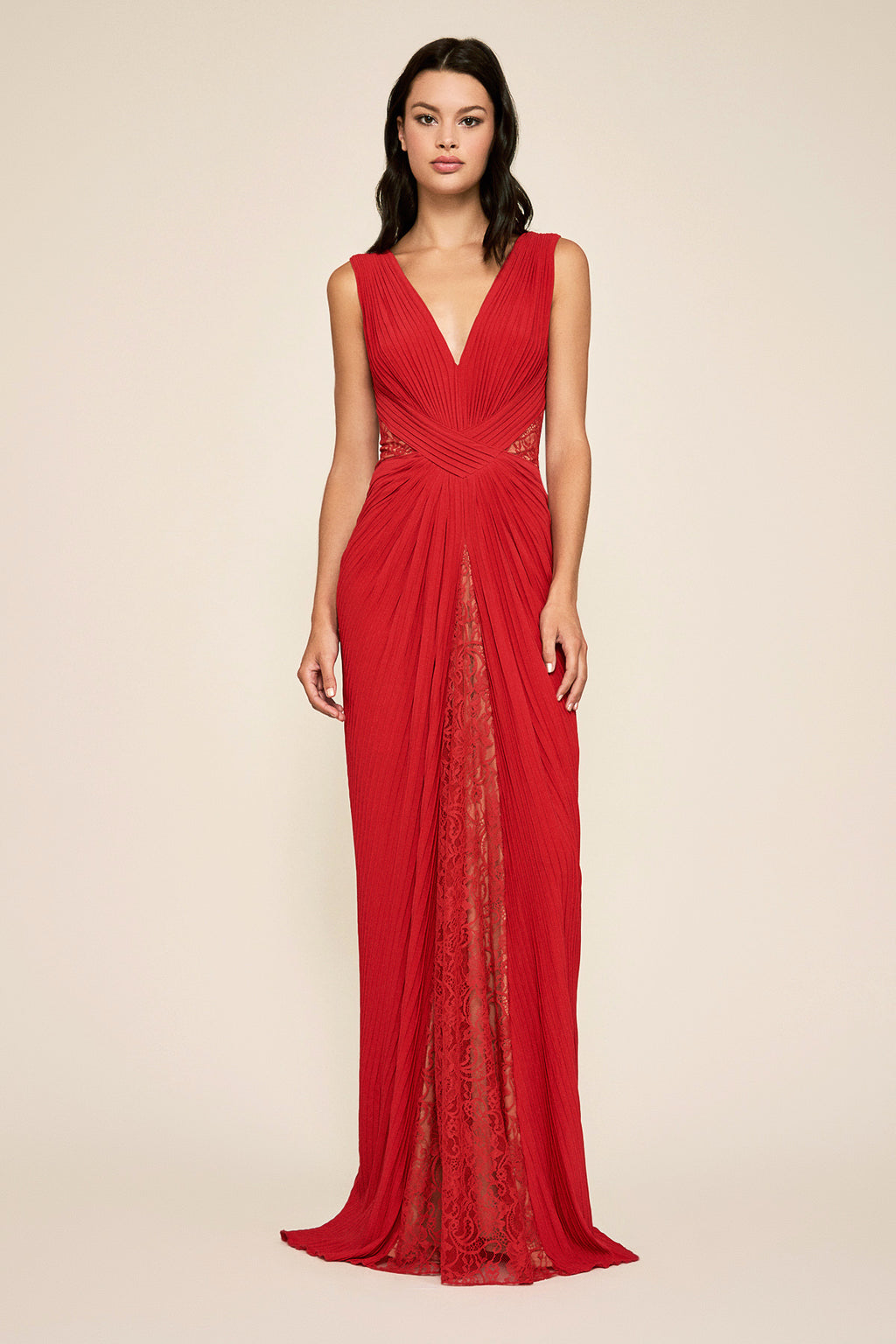 Rizo Sleeveless Pintuck Gown
