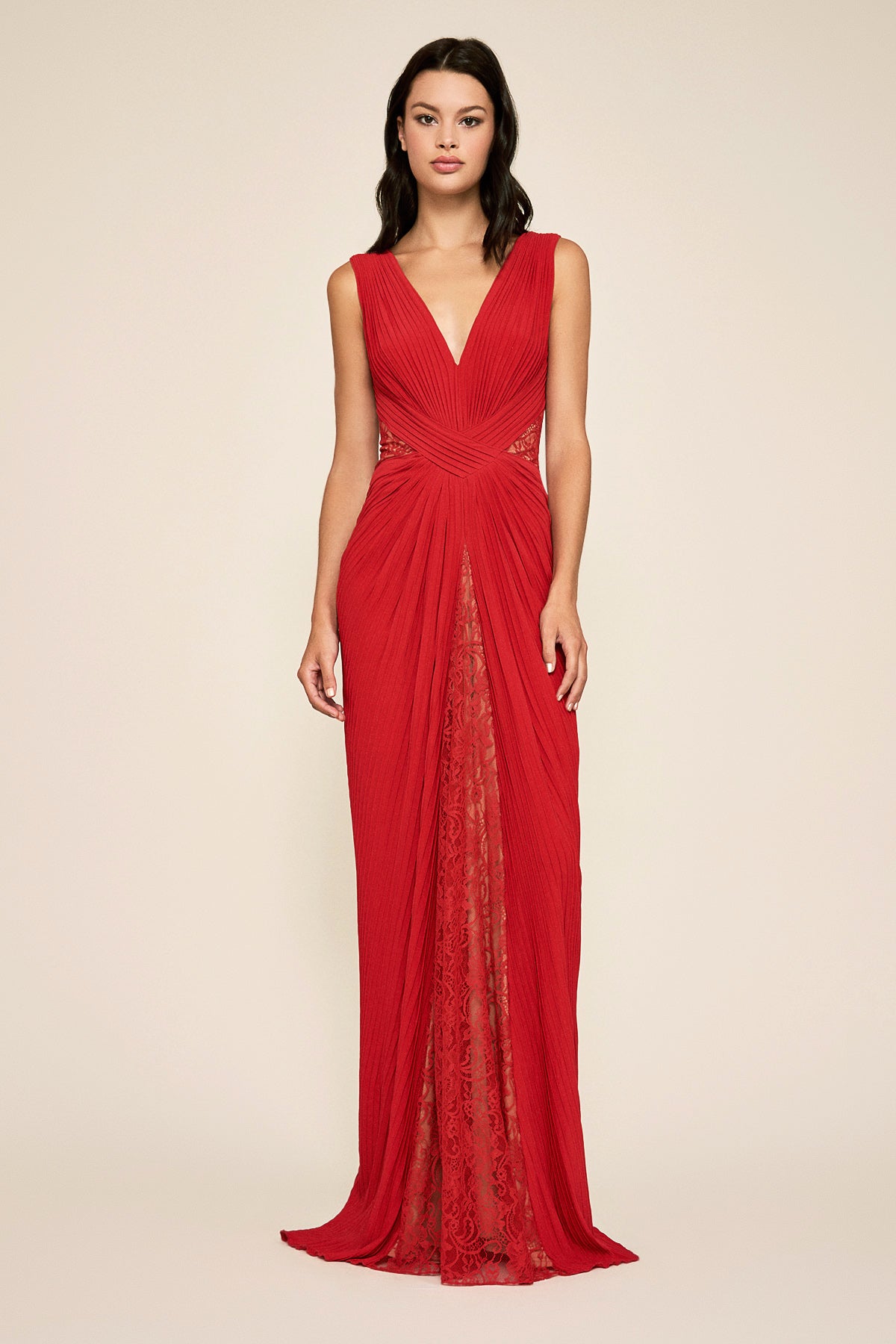 Rizo Sleeveless Pintuck Gown