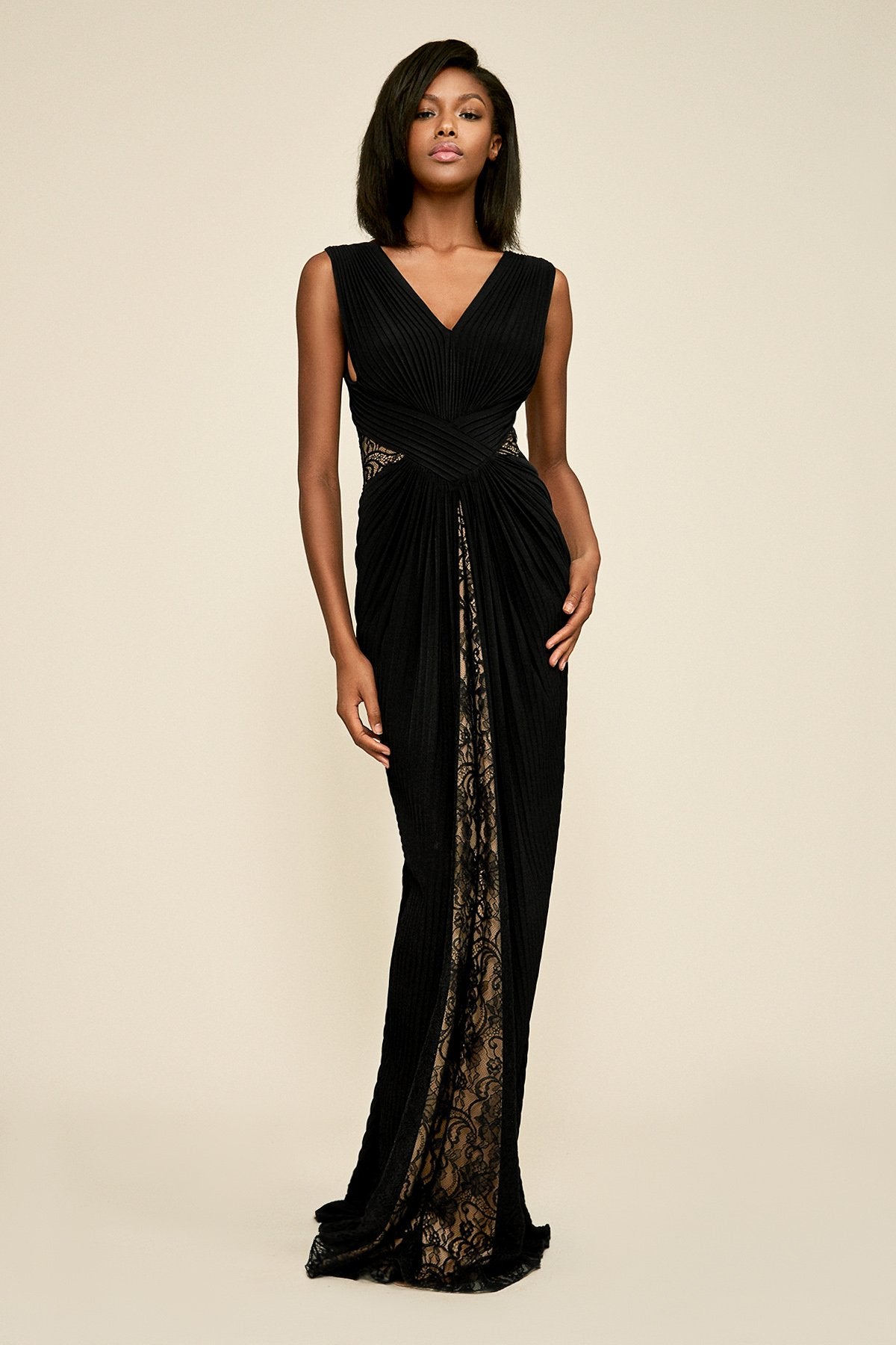 Tadashi Shoji - Rizo Sleeveless Pintuck Gown