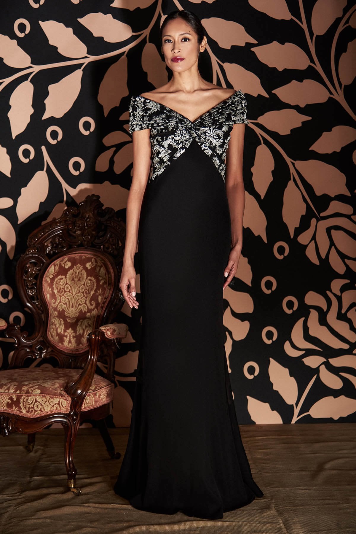 Tadashi Shoji - Rune Twisted Crepe Gown