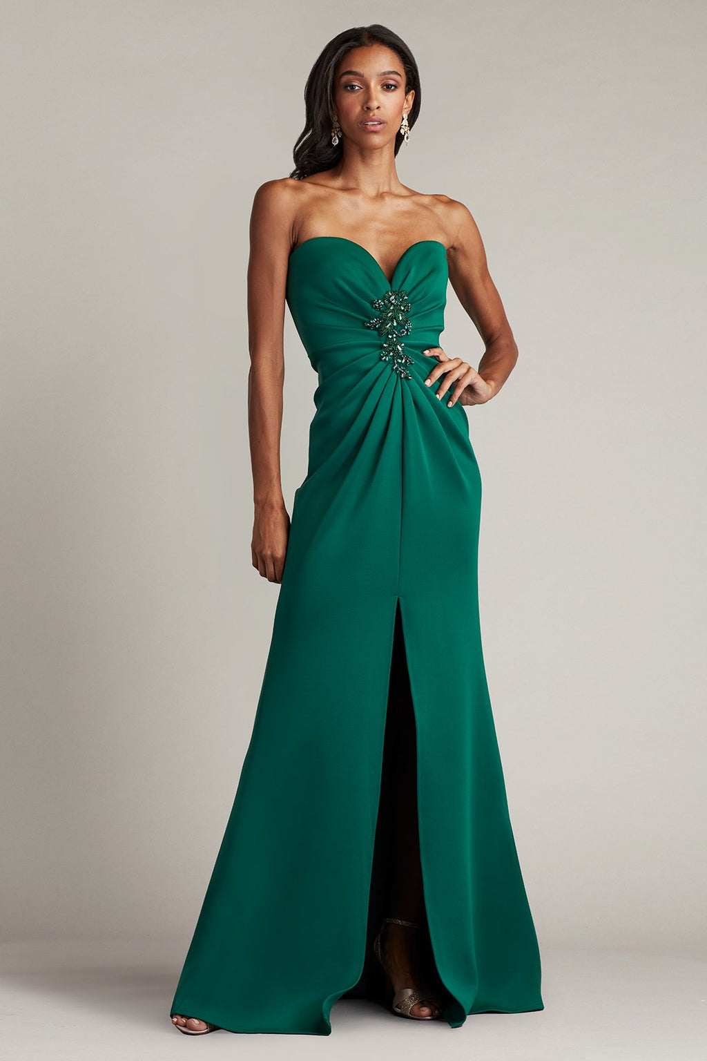 Tia Draped Strapless Gown