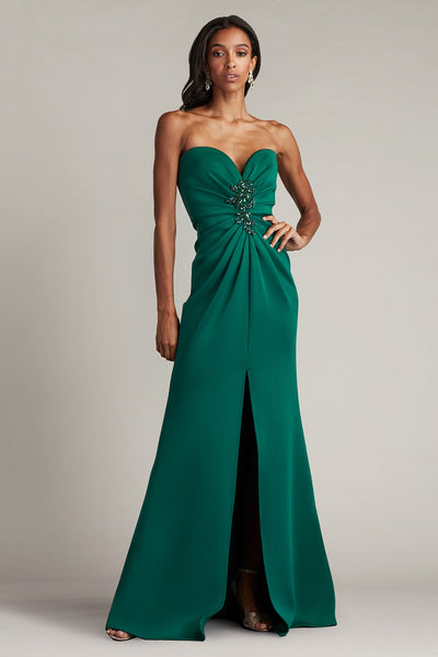 Tia Draped Strapless Gown – Tadashi Shoji Official Online Boutique