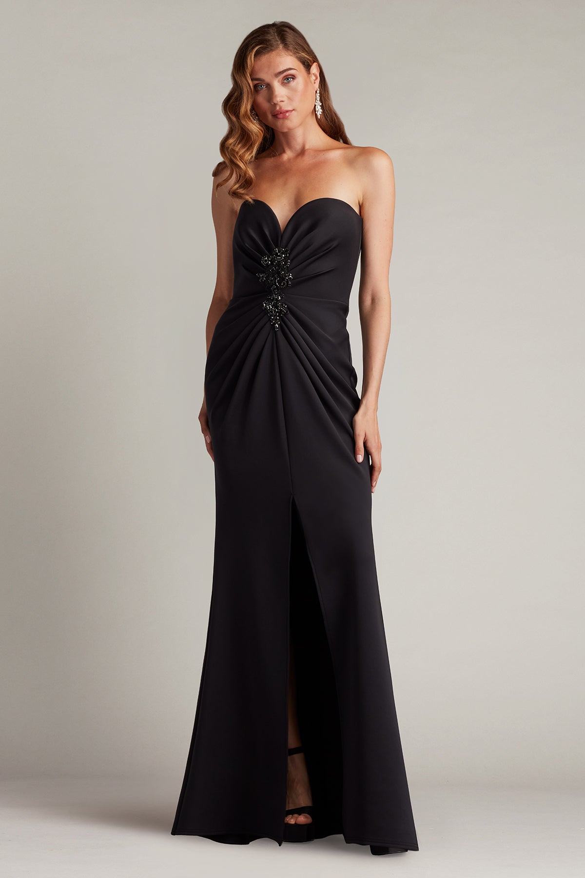 Tia Draped Strapless Gown