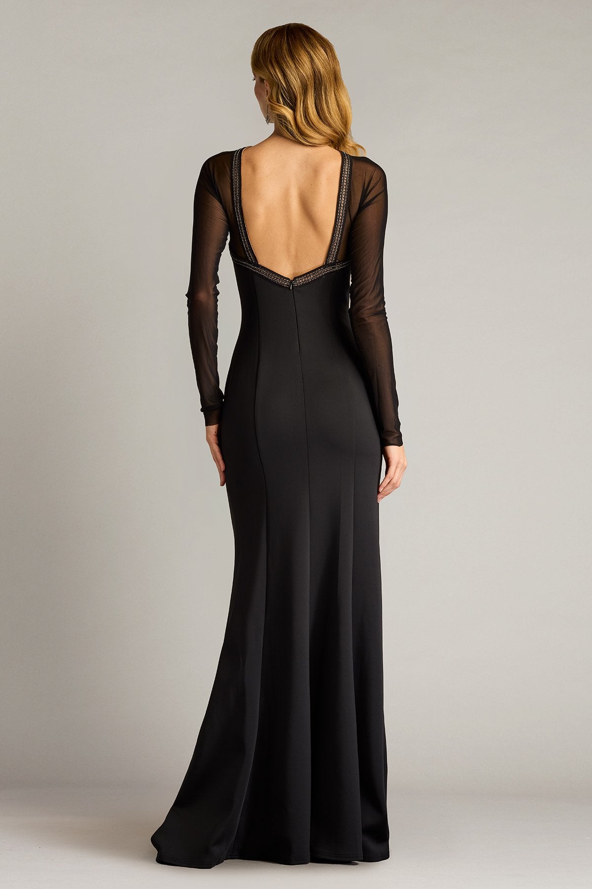 Savoy Sheer Sleeve Gown – Tadashi Shoji Official Online Boutique