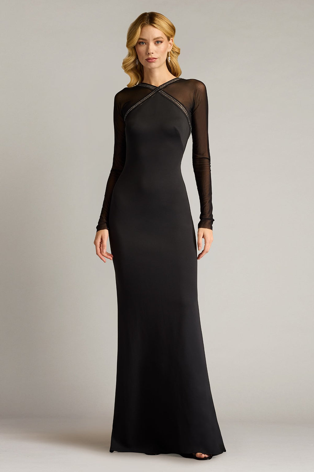 Savoy Sheer Sleeve Gown Tadashi Shoji Official Online Boutique Savoy Sheer Sleeve Gown Tadashi Shoji Official Online Boutique