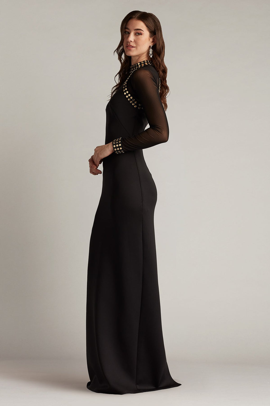 Roxbury Sheer Sleeve Gown