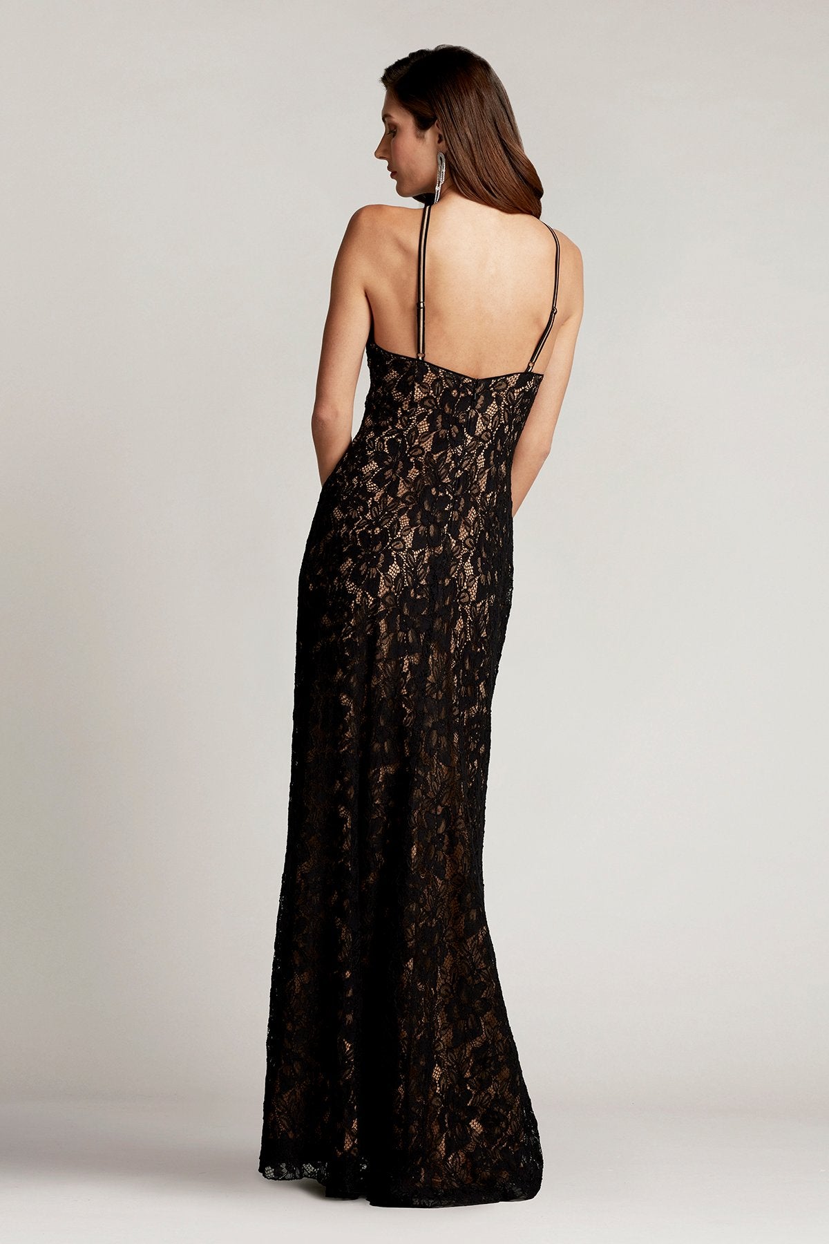 Aiden Floral Lace Halter Gown – Tadashi Shoji Official Online Boutique