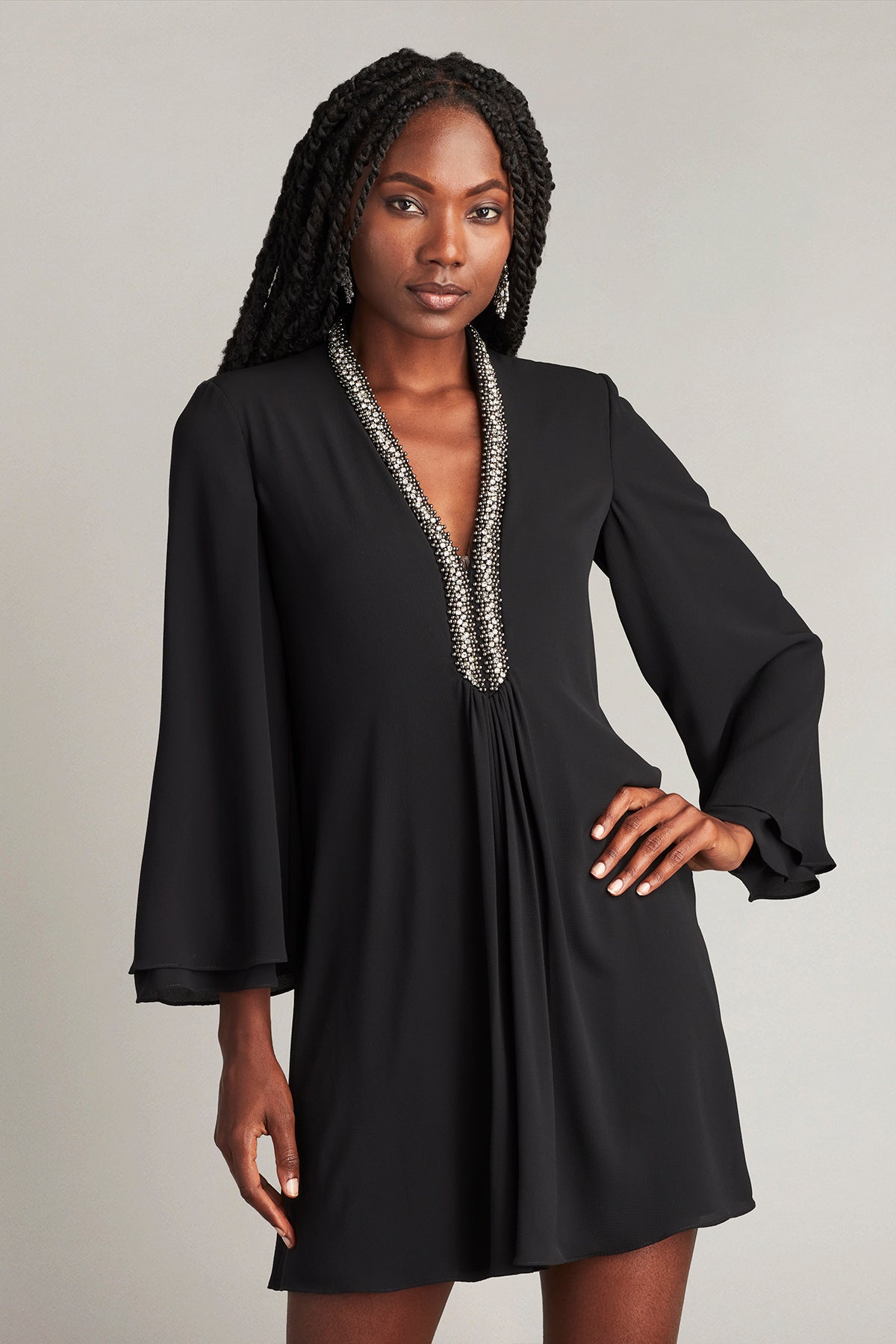 Dane Embellished Tunic Mini Dress