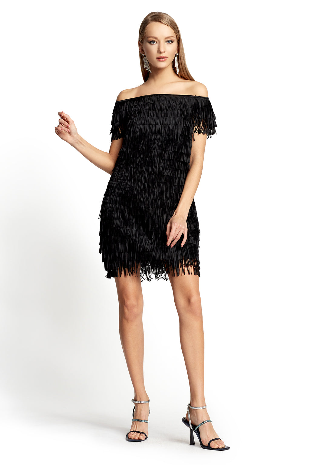 Roxette Laser Cut Fringe Dress