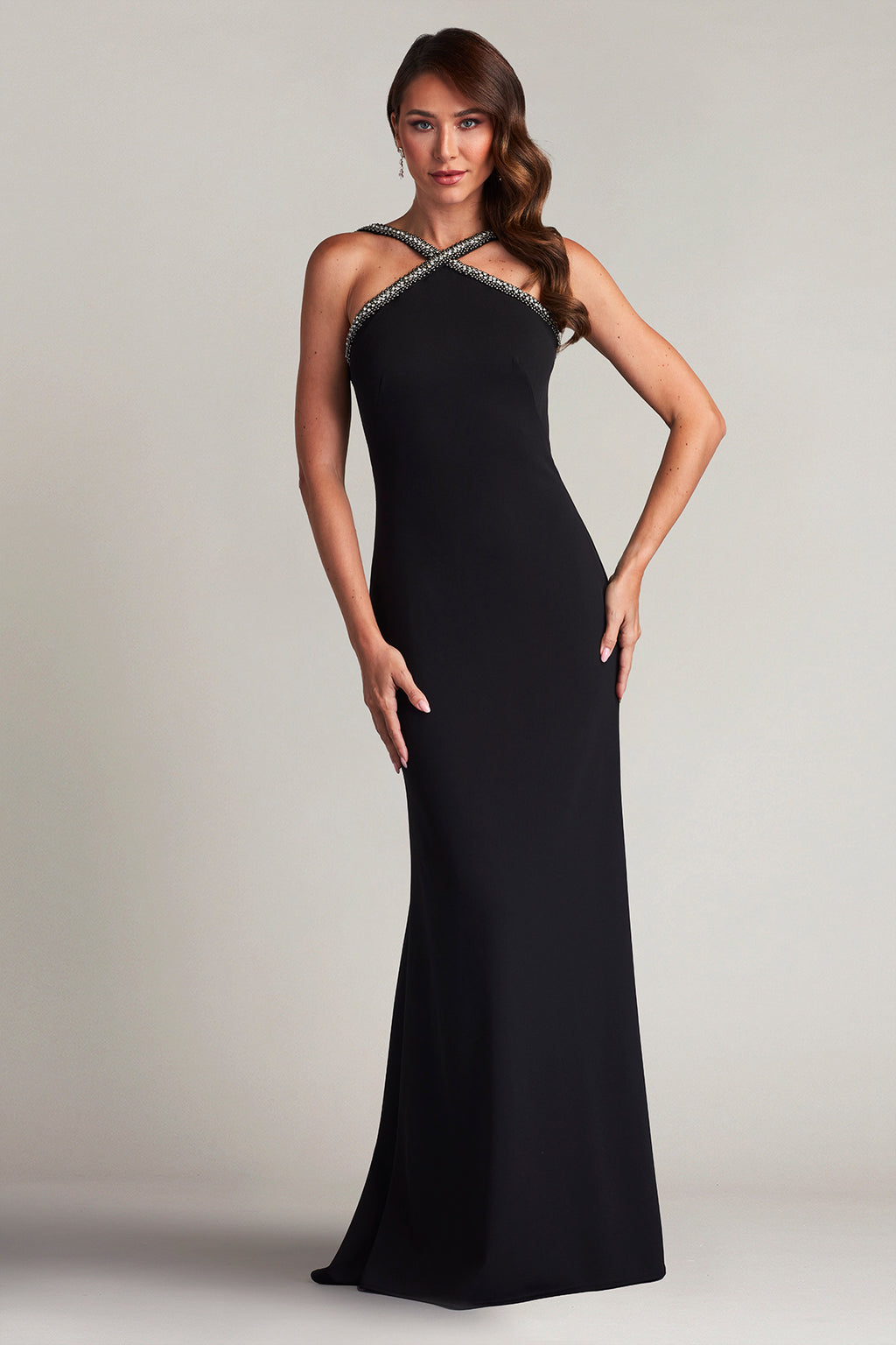 Decker Rhinestone Strap Gown