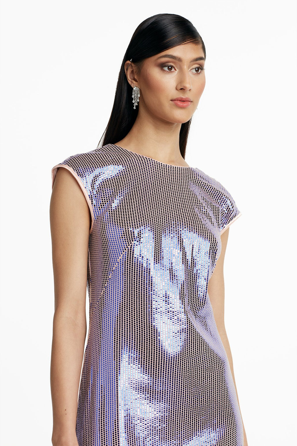 Tinsley  Sequined-Mesh Mini Dress
