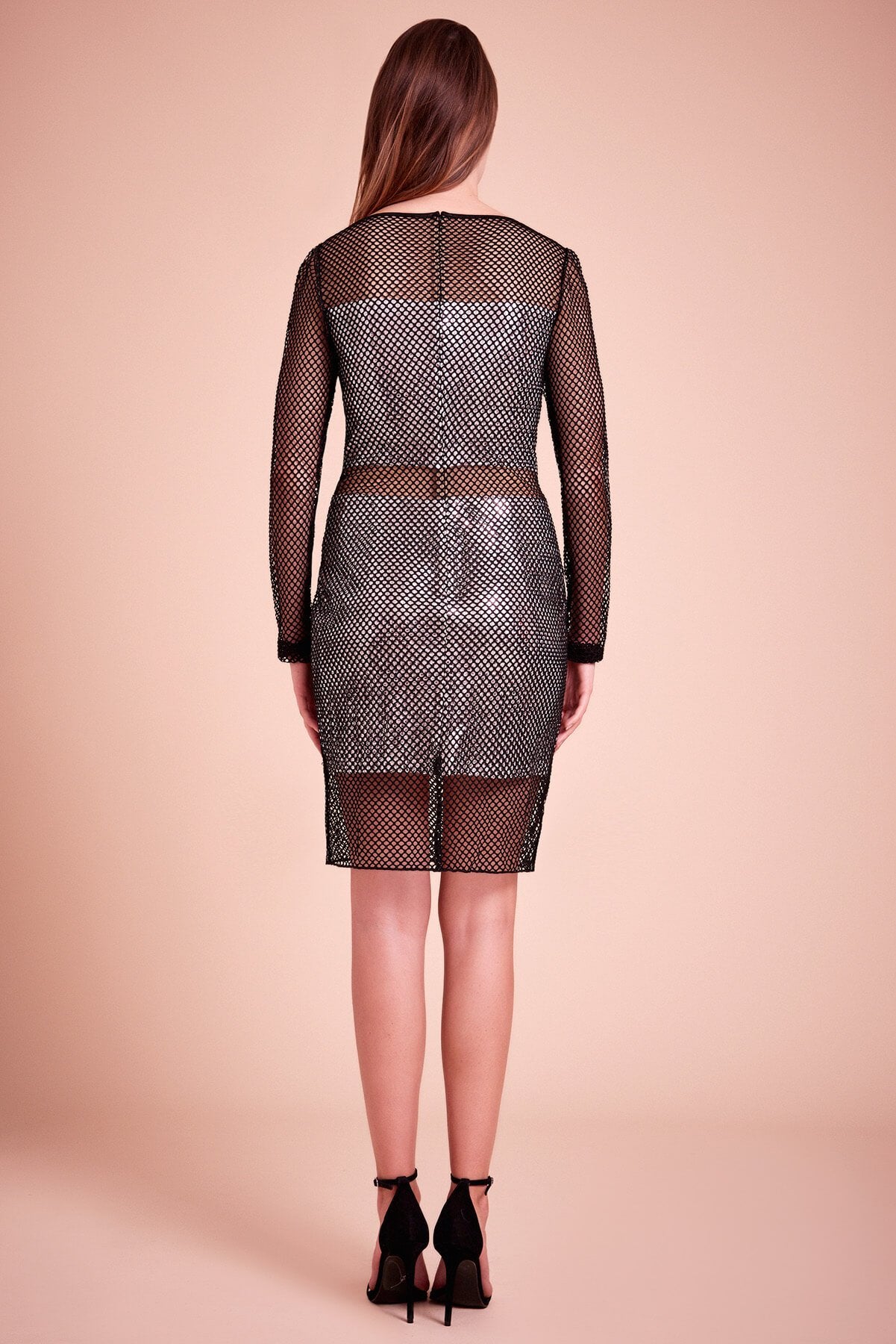 Summer Metallic Set Fishnet Dress  Tadashi Shoji Official Online Boutique