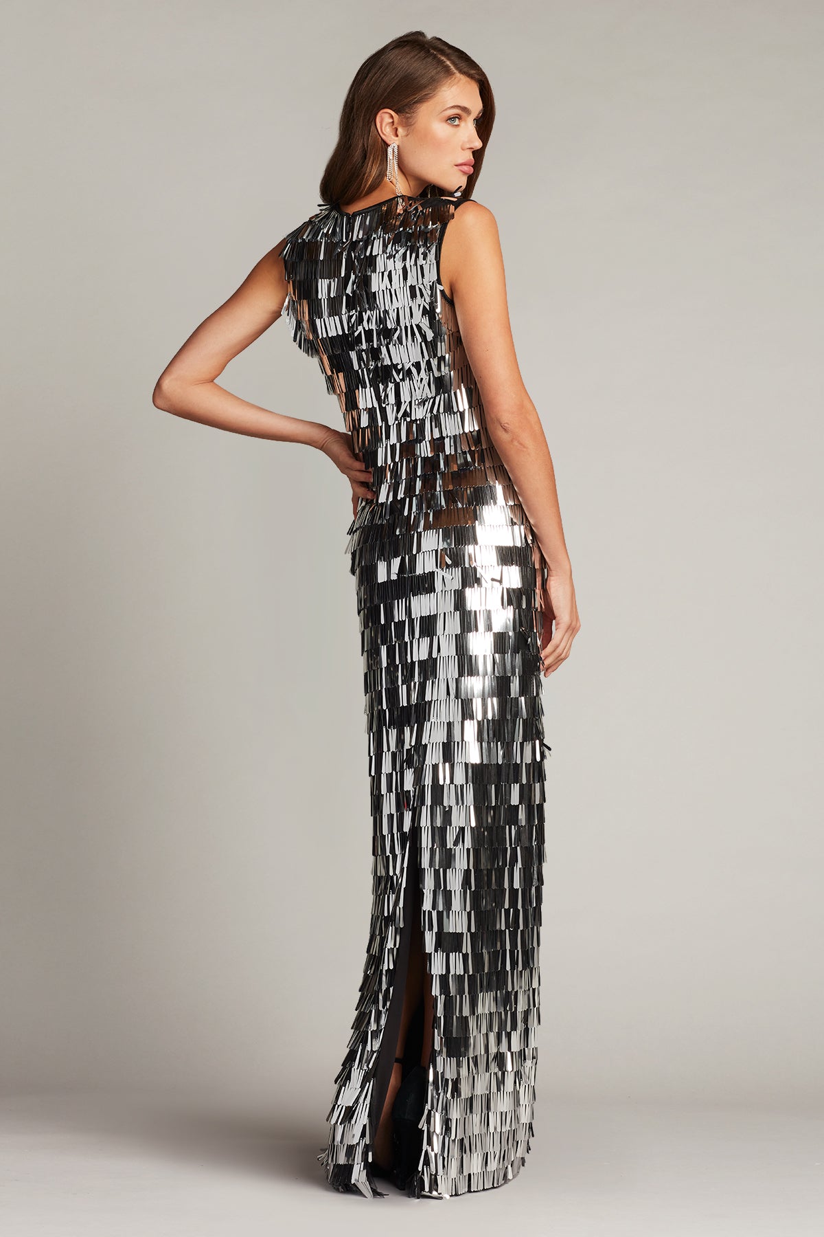 Kipper Plunge Neck Gown