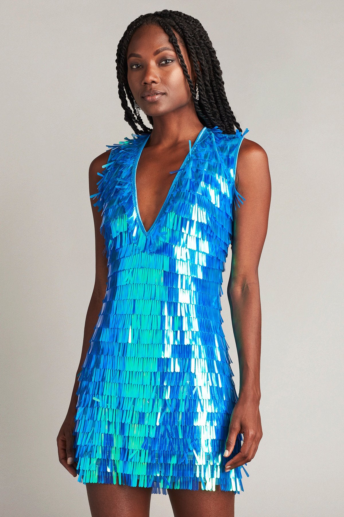 Birdie Sequin Fringe Mini Dress