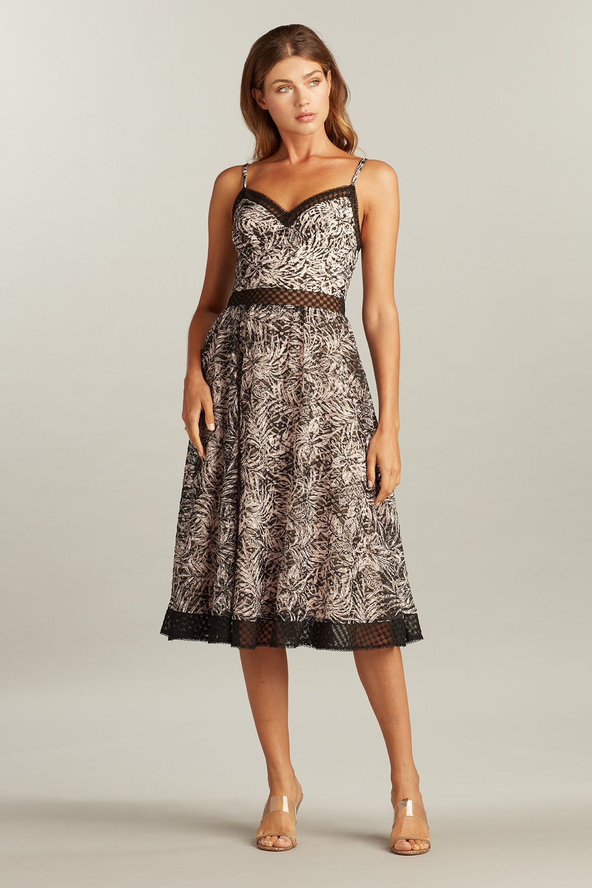 Bailee Printed Jacquard Midi Dress