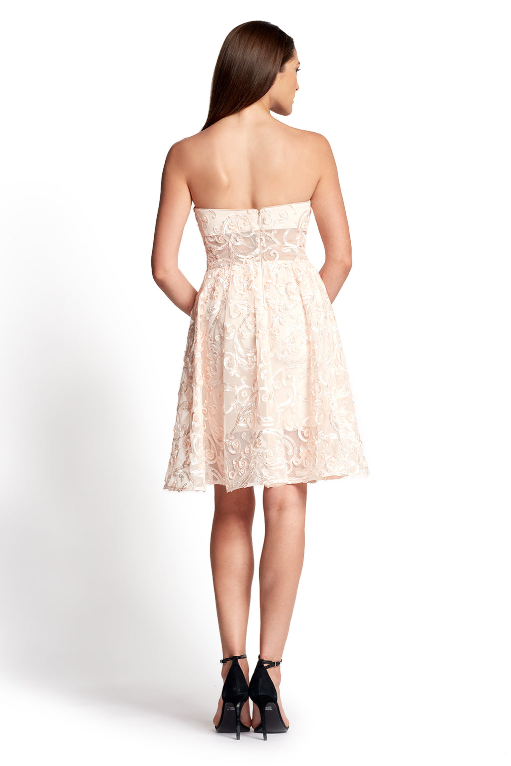 Tate Embroidered Strapless Dress