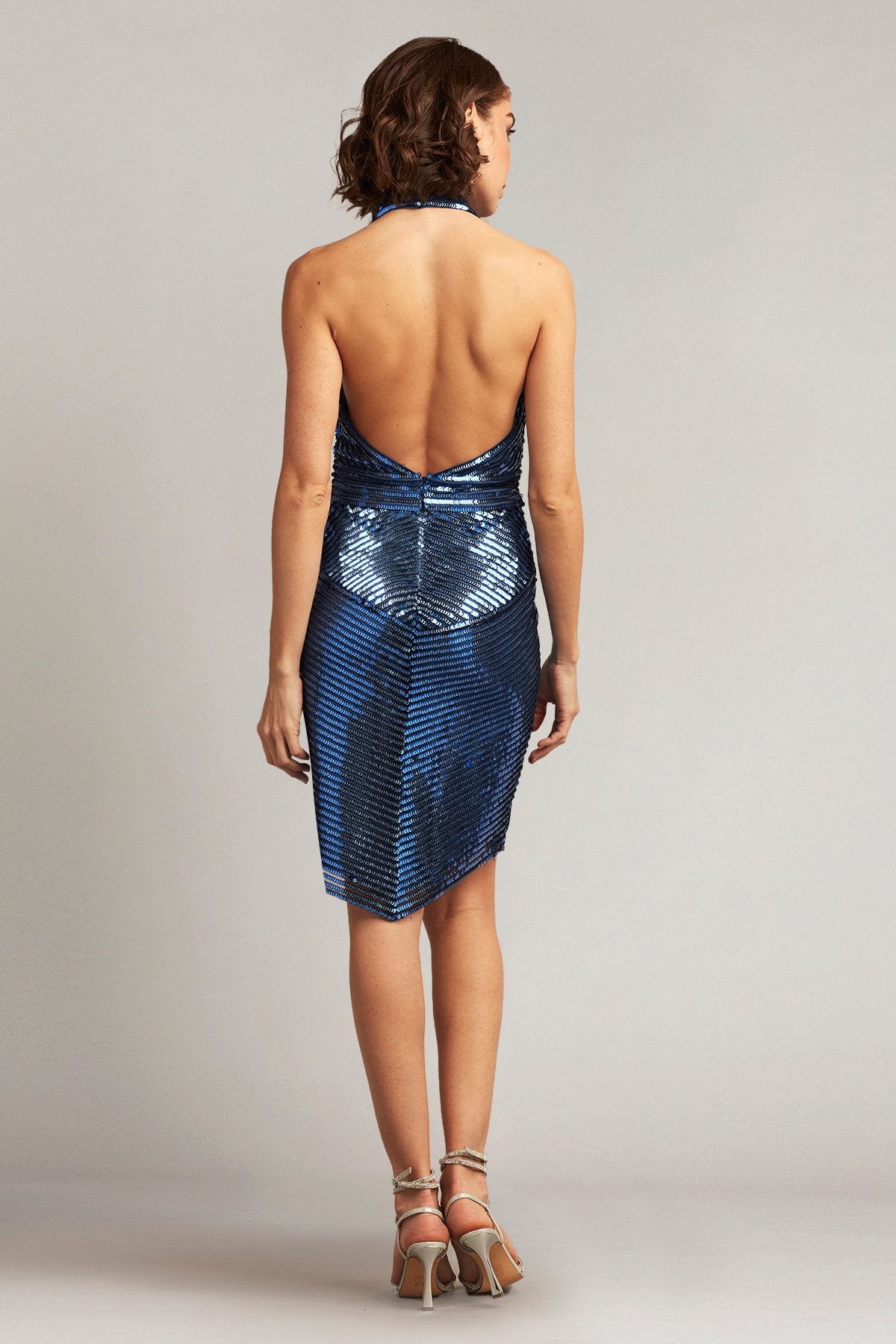 Remy Sequin Plunge Mini Dress