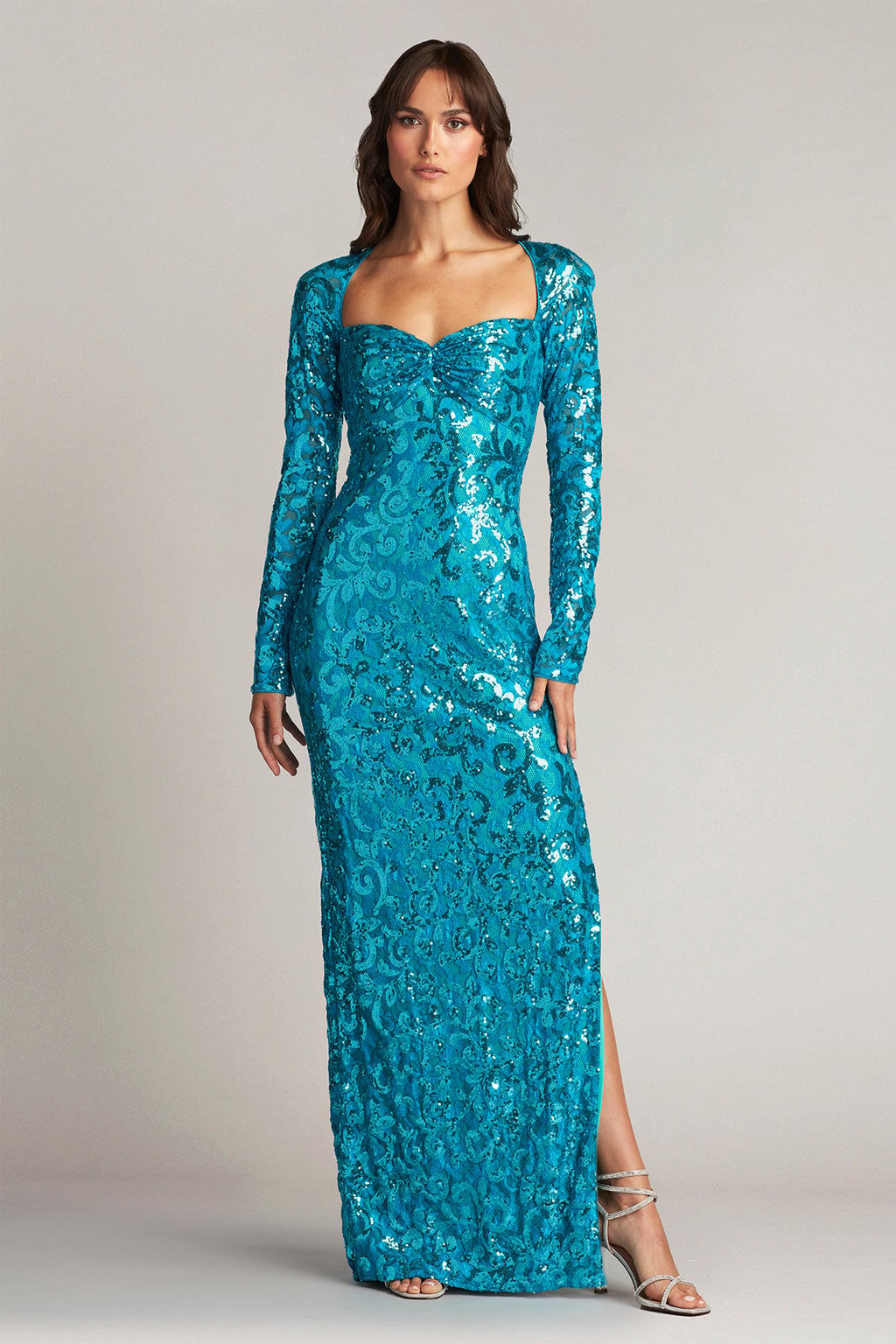 Kya Sequin Embroidered Gown