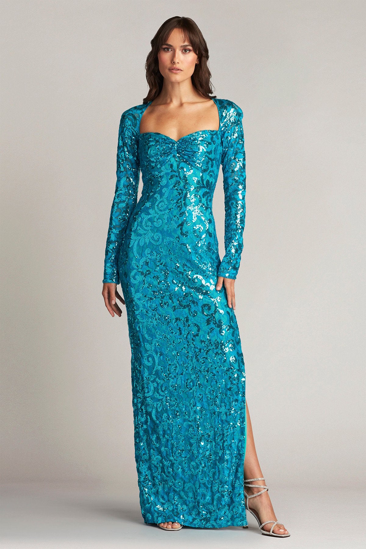 Kya Sequin Embroidered Gown