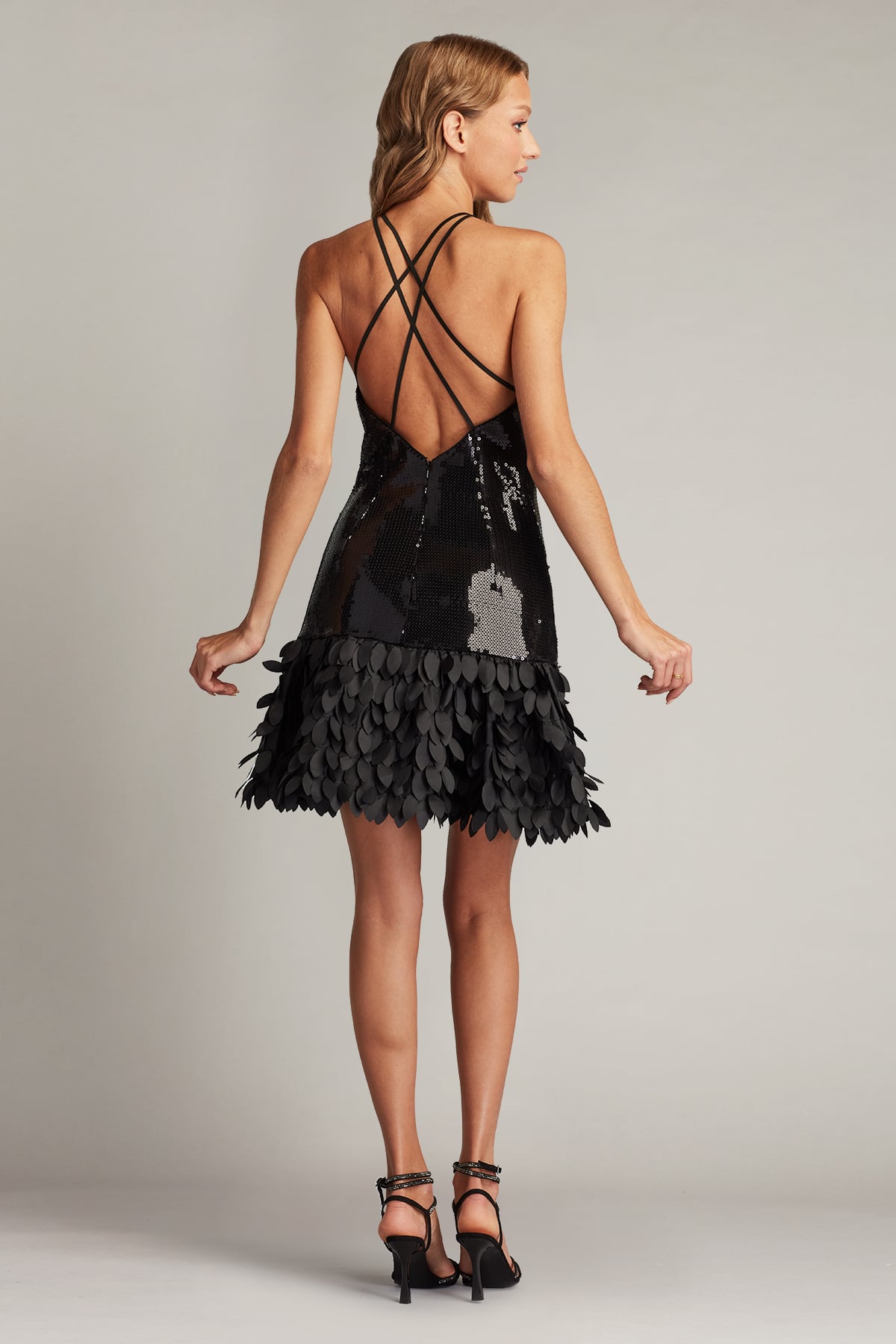 Leni Sequin Petal-Hem Mini Dress  Tadashi Shoji Official Online Boutique