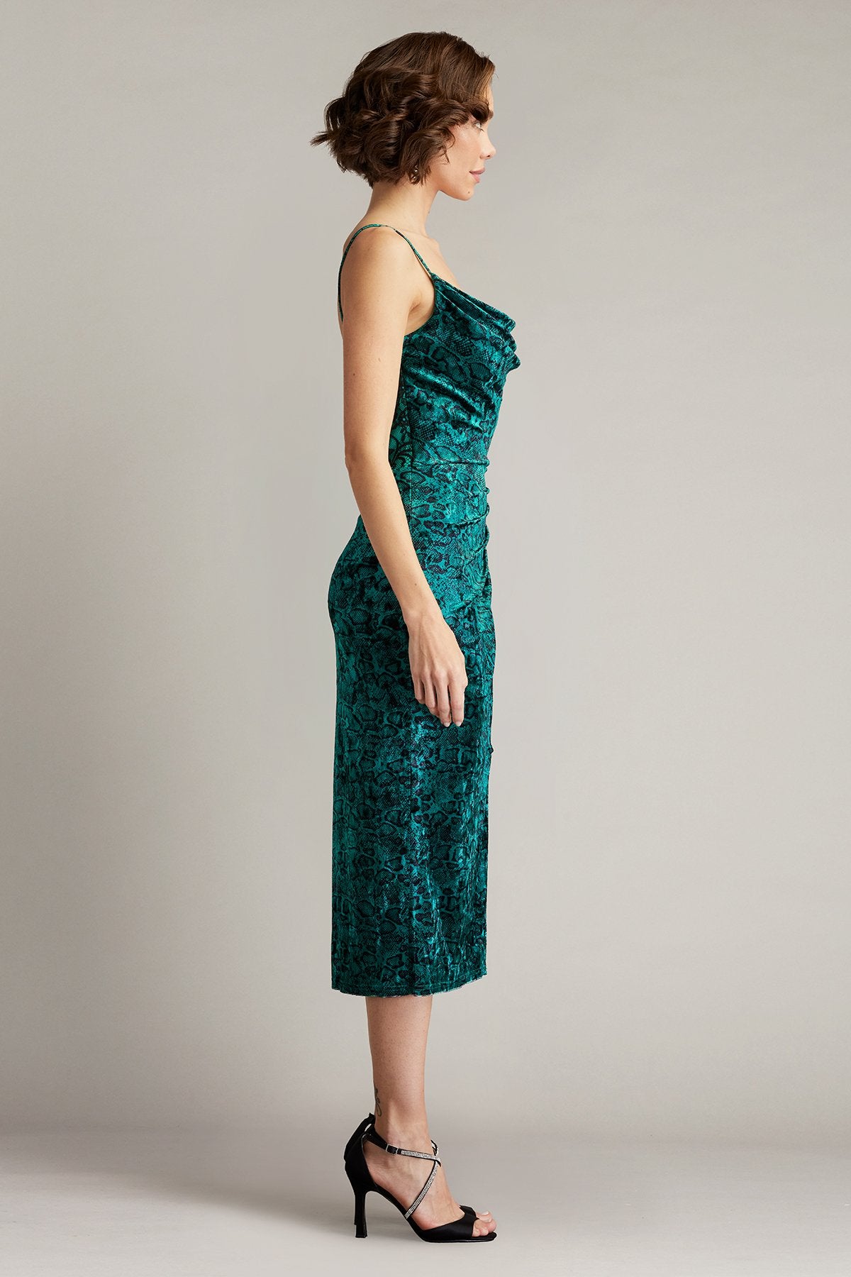 Juneau Spaghetti Strap Lace Midi Dress