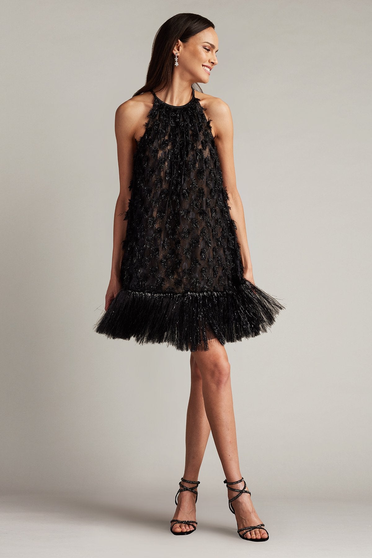 Prima Sequin Tulle Trapeze Mini Dress