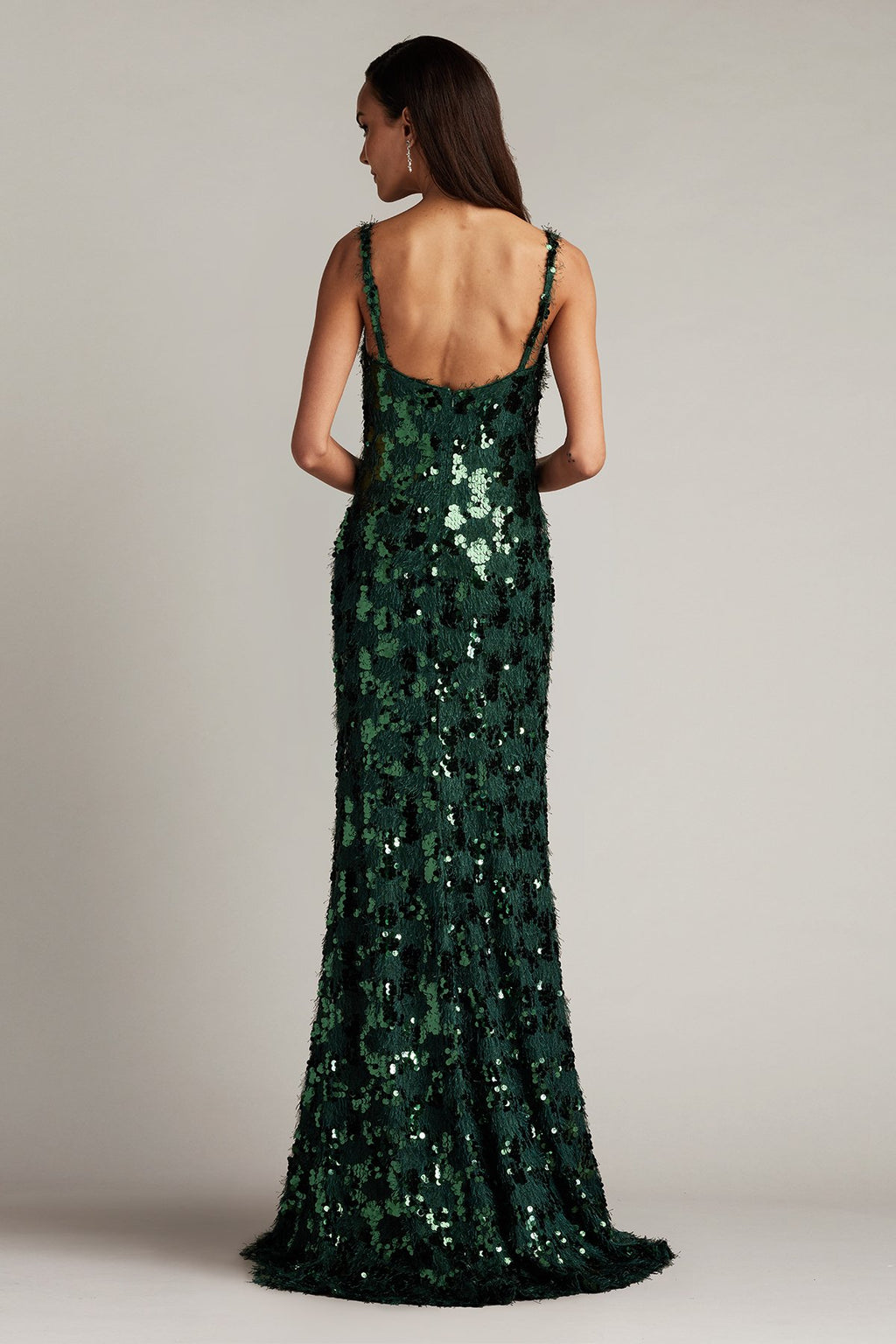 Tinker Sequin Eyelash Fringe Gown