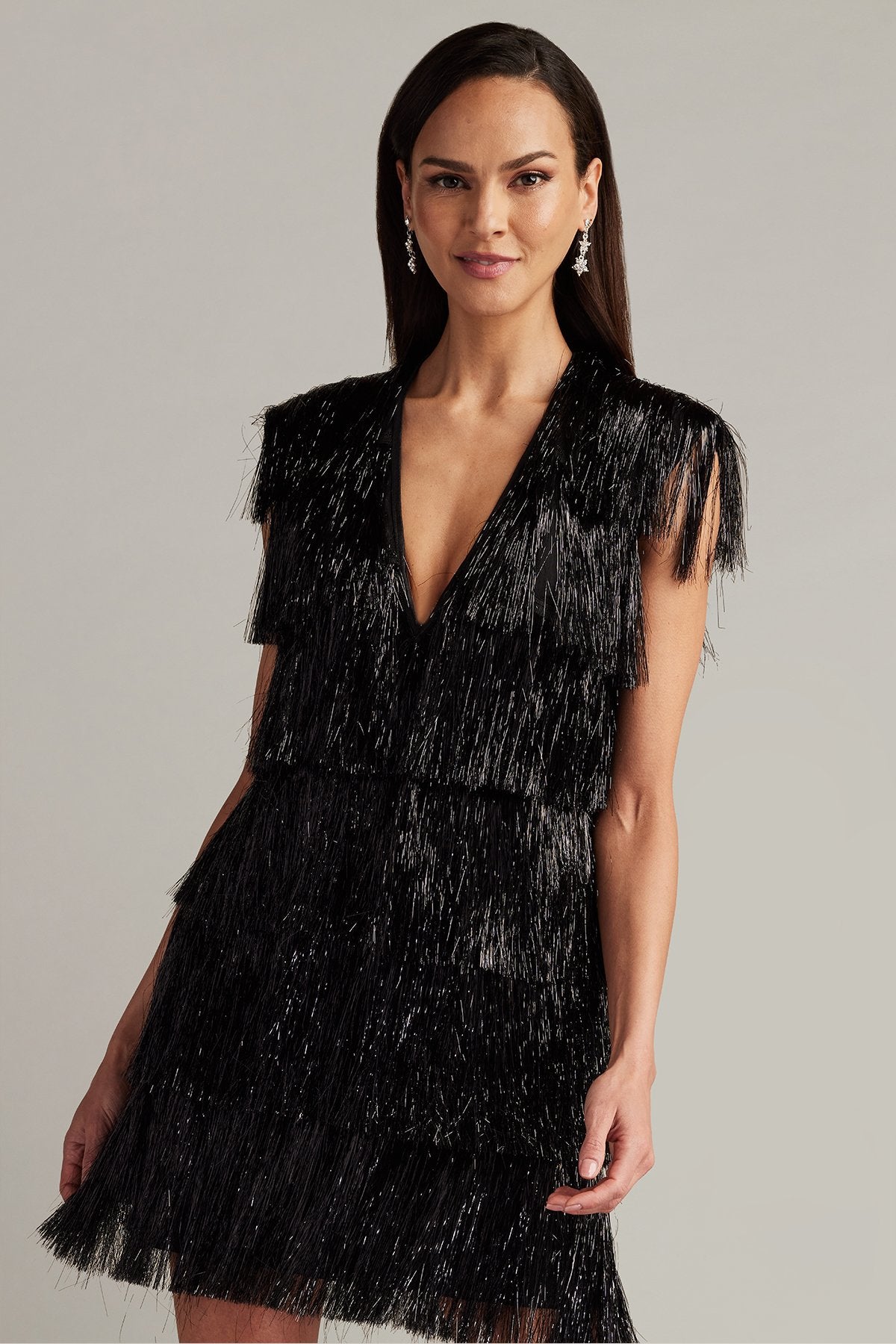 Spritz Metallic Fringe Mini Dress Tadashi Shoji Official Online Boutique Spritz Metallic Fringe Mini Dress Tadashi Shoji Official Online Boutique