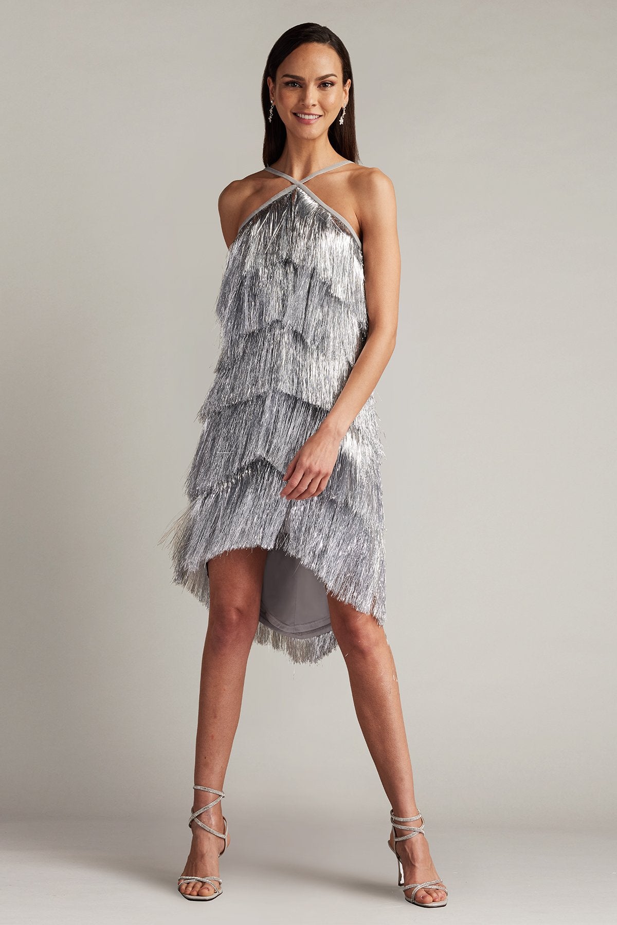 Remedy Metallic Fringe Mini Dress Tadashi Shoji Official Online Boutique Remedy Metallic Fringe Mini Dress Tadashi Shoji Official Online Boutique