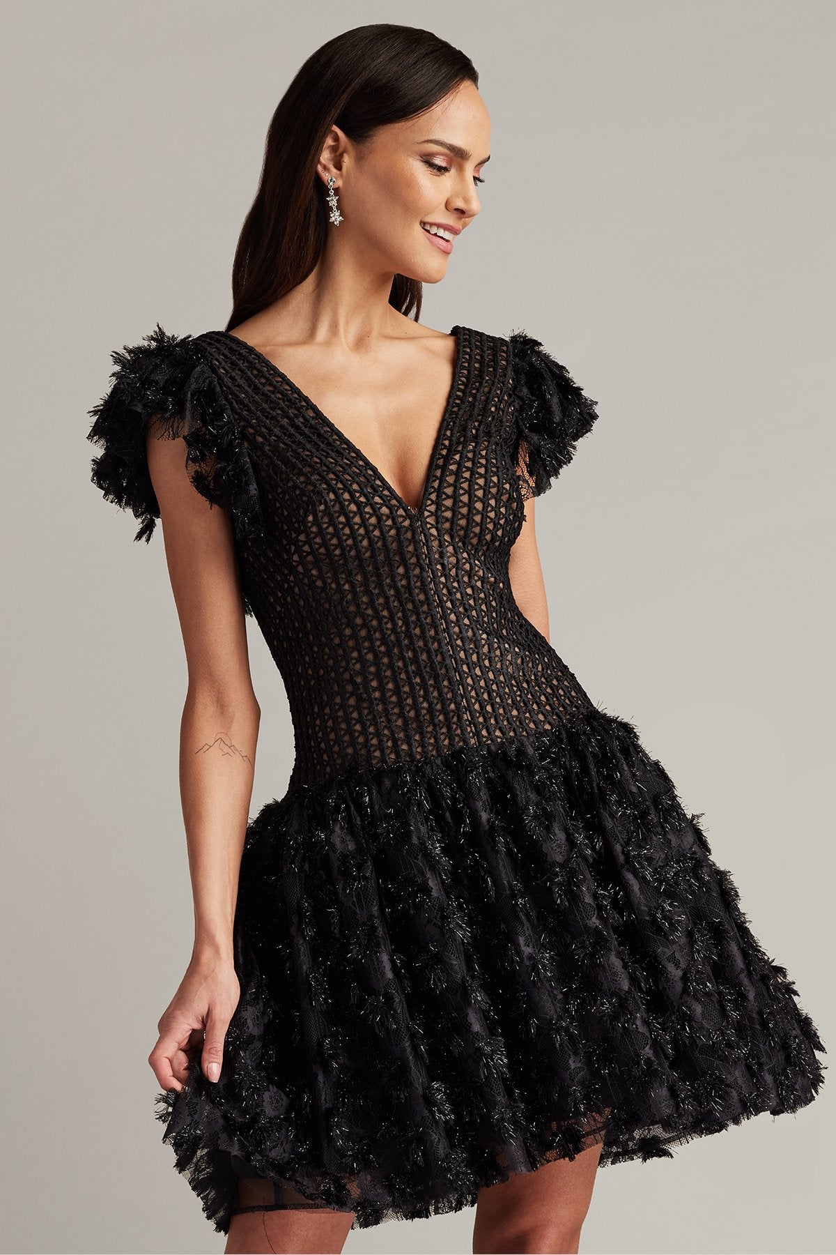 Minx Flower Embellished Mini Dress – Tadashi Shoji Official Online