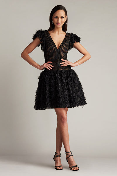 Minx Flower Embellished Mini Dress – Tadashi Shoji Official Online