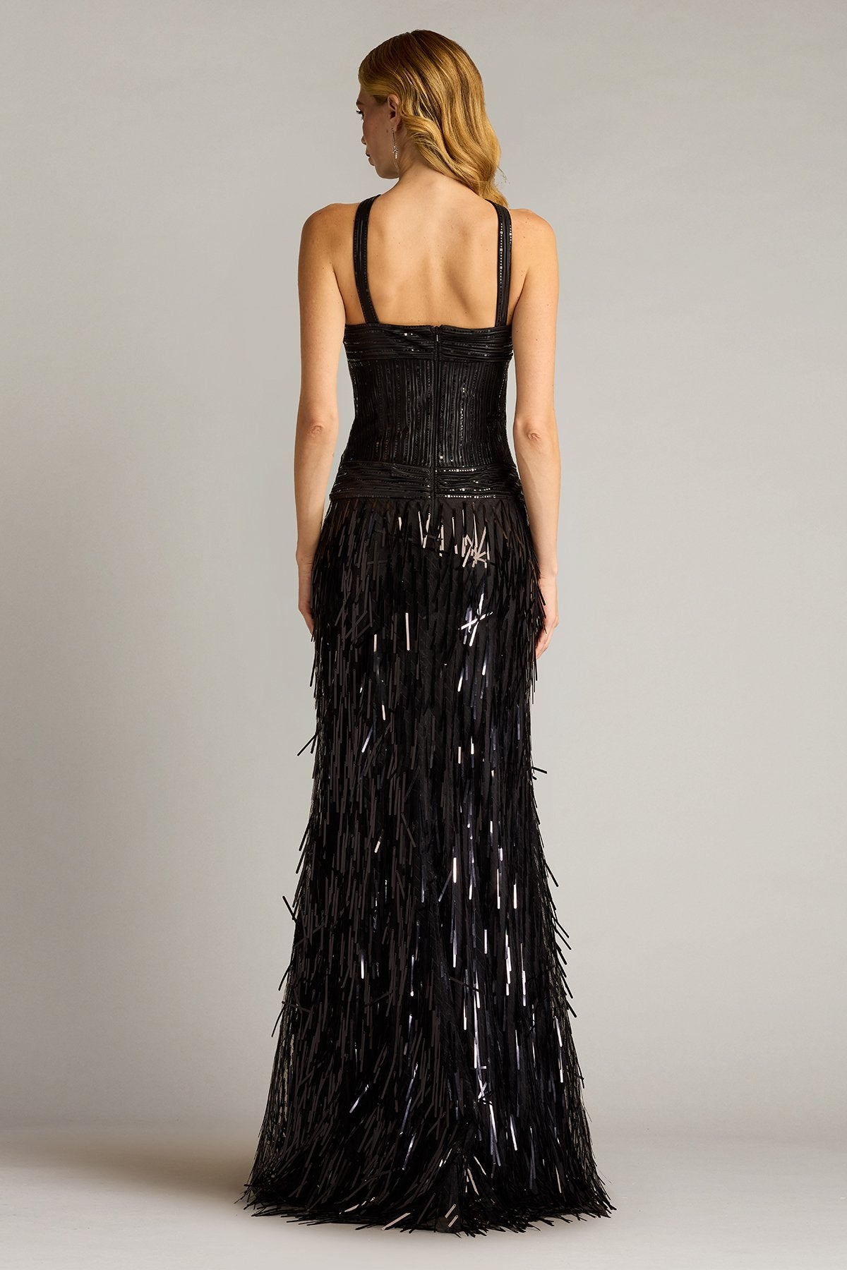 Ares Sequin Fringe Halter Gown Tadashi Shoji Official Online Boutique Ares Sequin Fringe Halter Gown Tadashi Shoji Official Online Boutique