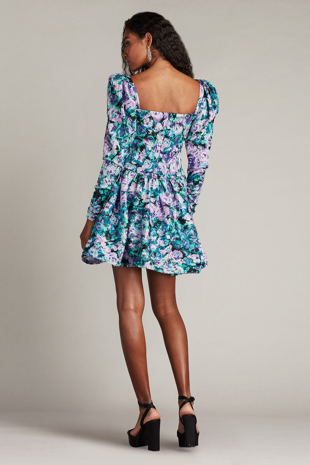 Harlym Floral Print Mini Dress