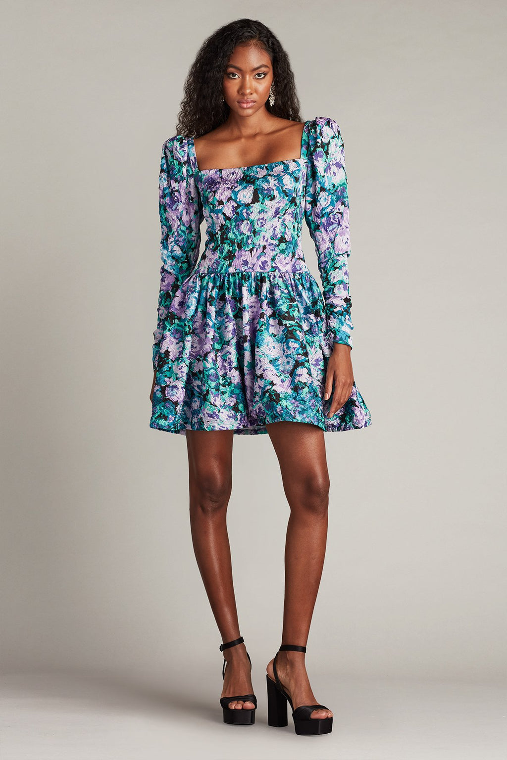 Harlym Floral Print Mini Dress