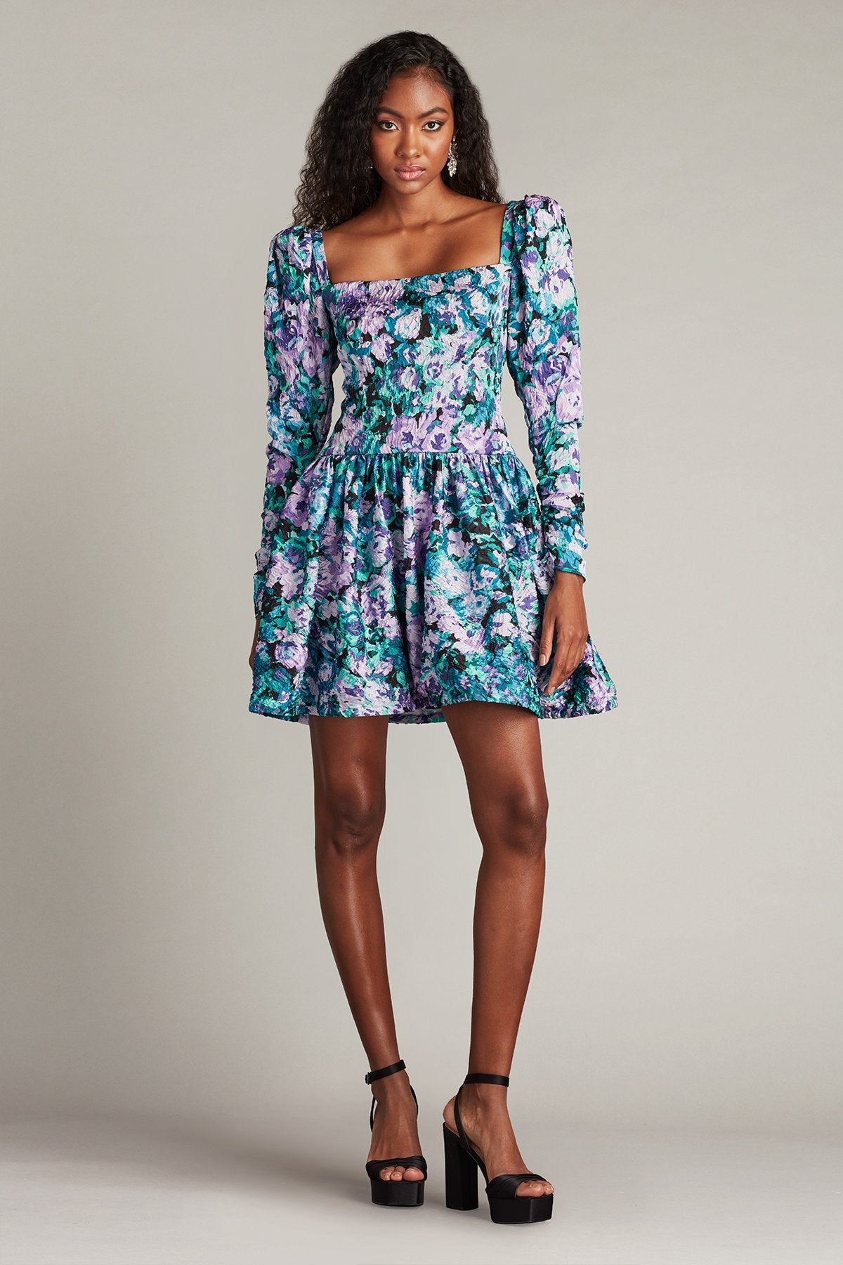 Harlym Floral Print Mini Dress