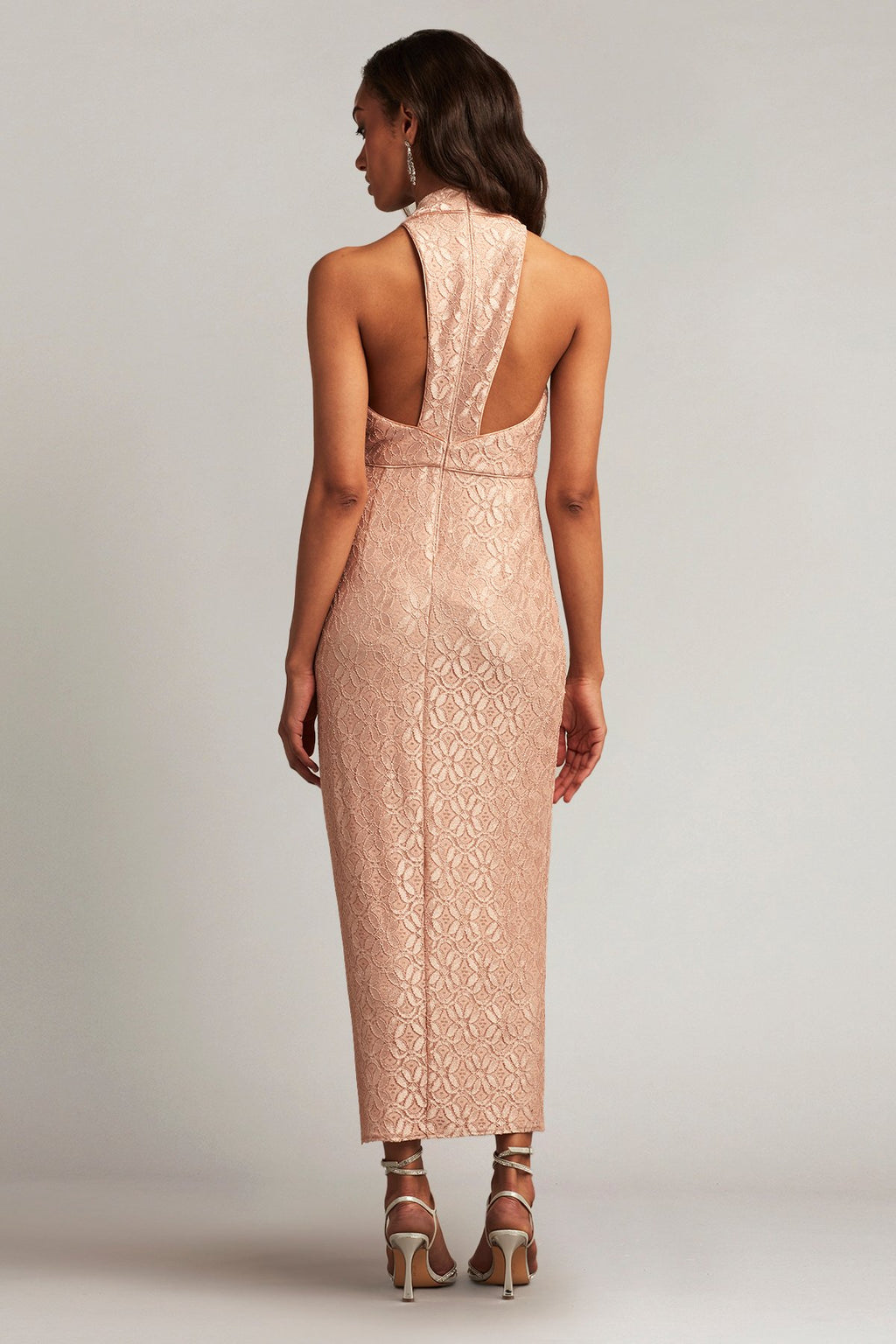 Meeka Plunging Lace Gown