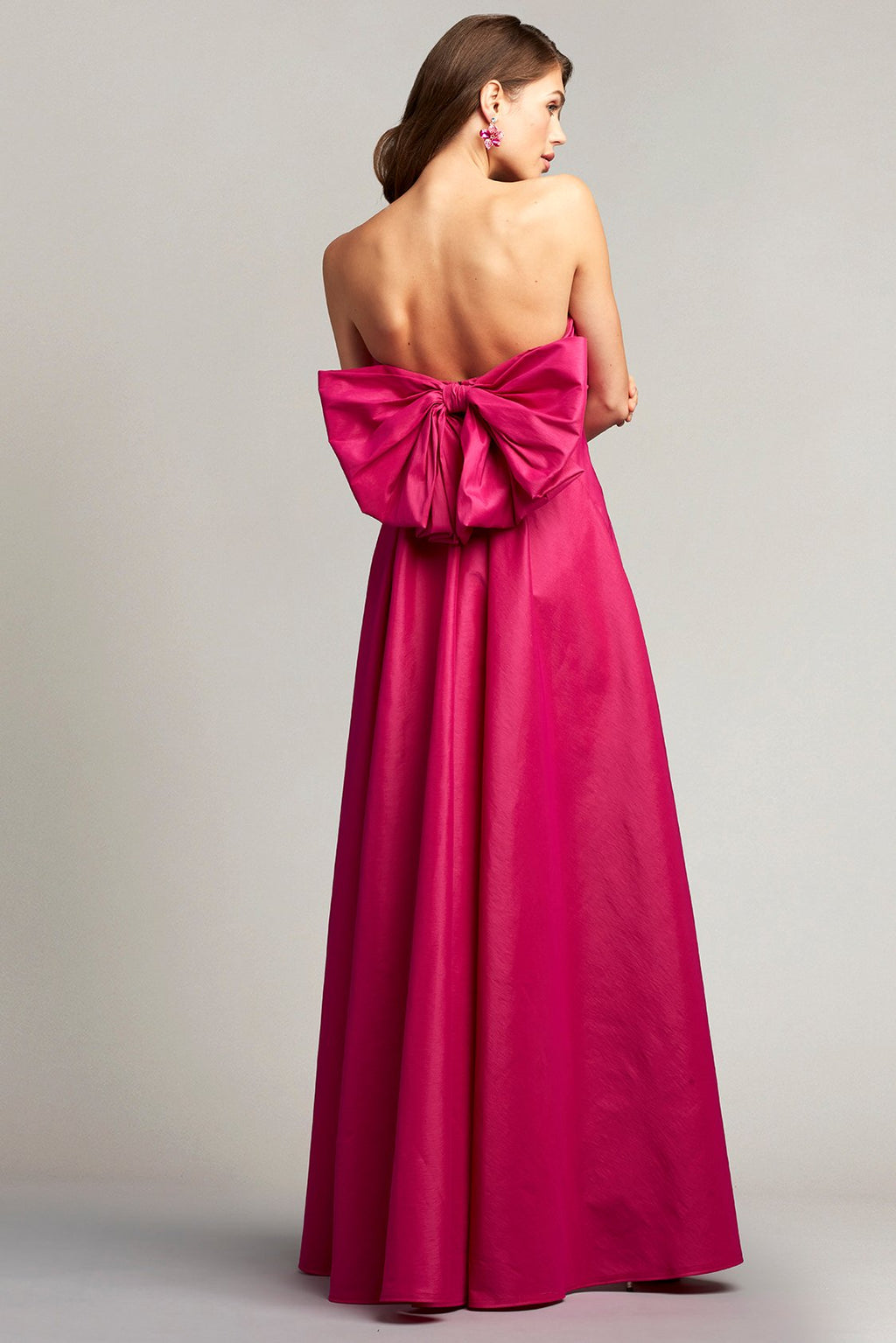 Secily Bow Train Mini Dress