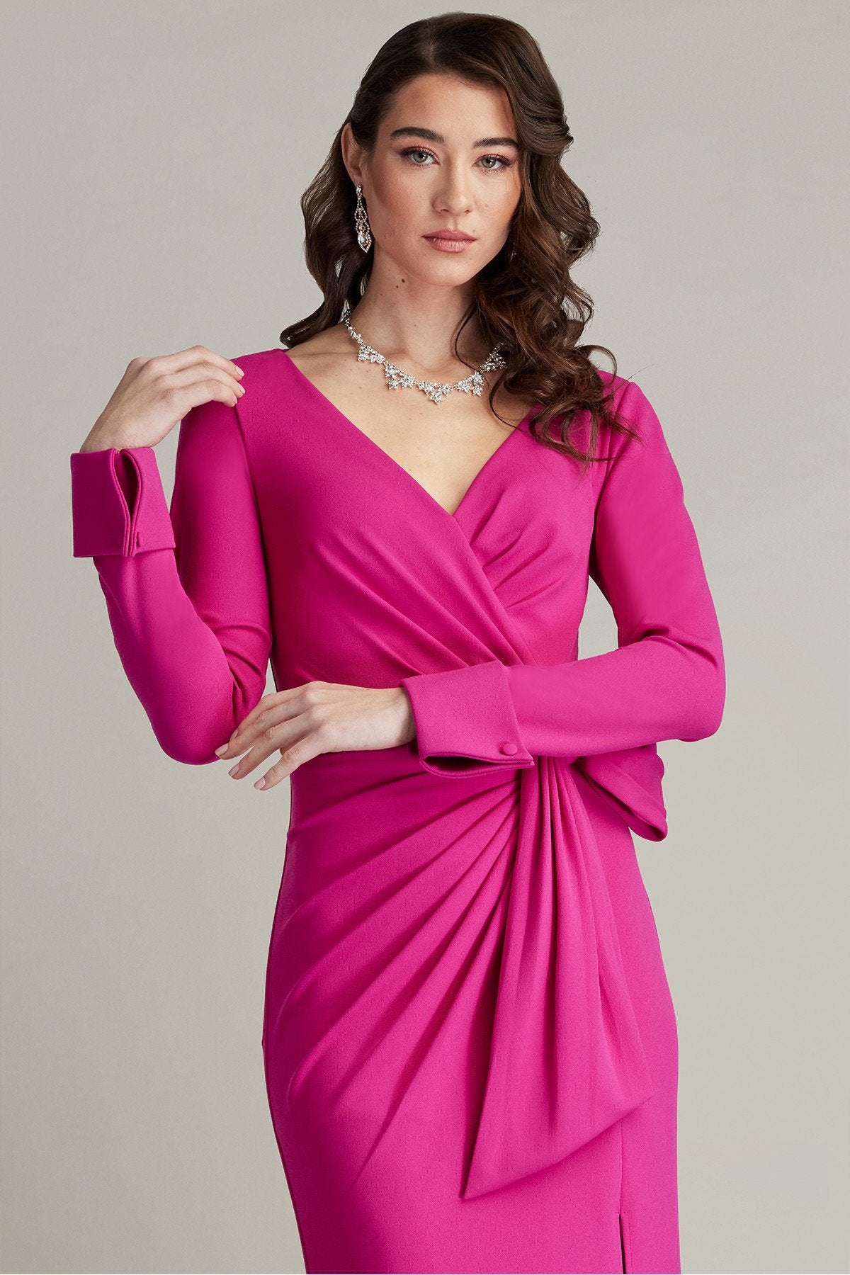 Weldon Draped Half Bow Gown