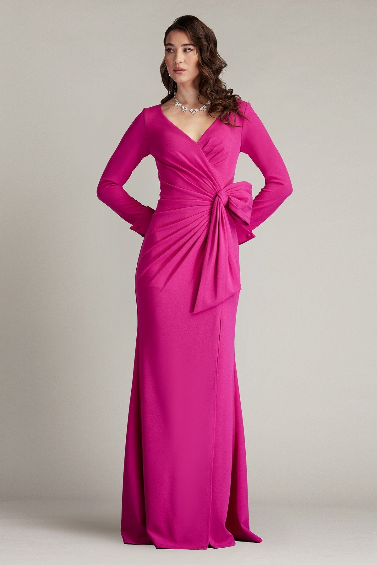 Weldon Draped Half Bow Gown