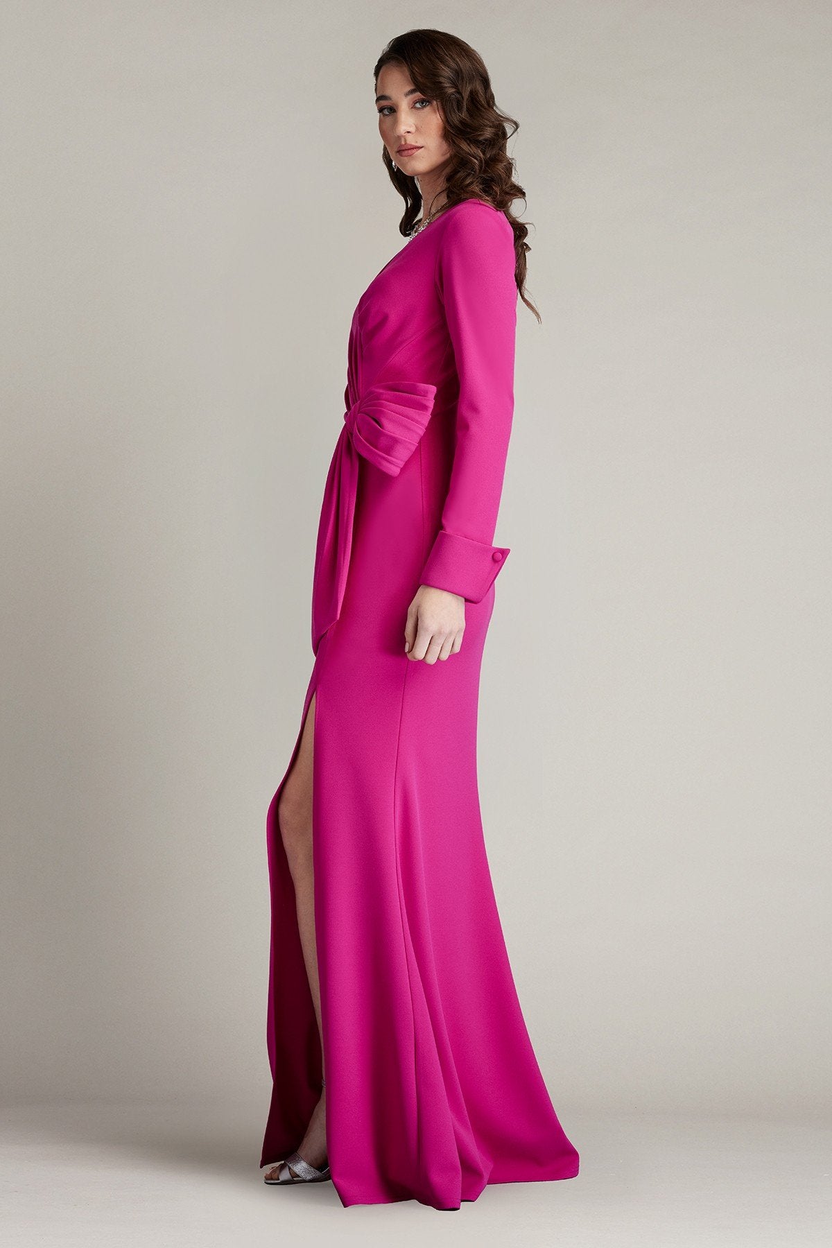 Weldon Draped Half Bow Gown
