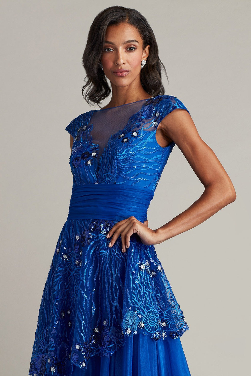 Brighton Sea Embroidered Midi Dress