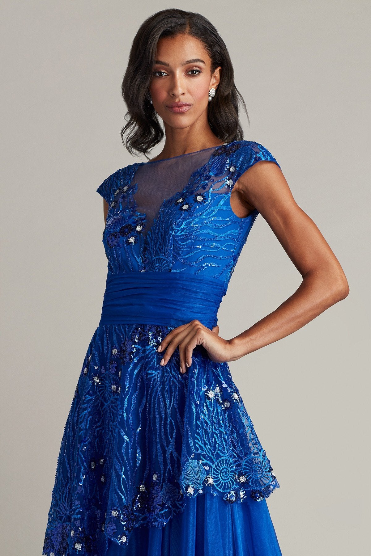 Brighton Sea Embroidered Midi Dress