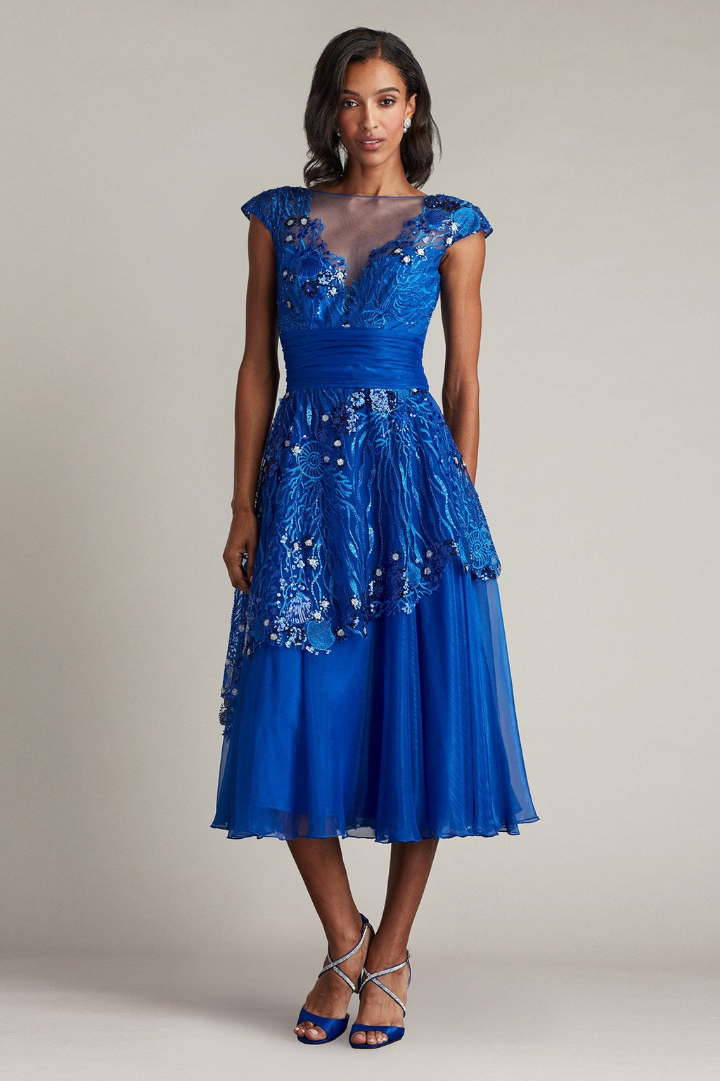 Brighton Sea Embroidered Midi Dress